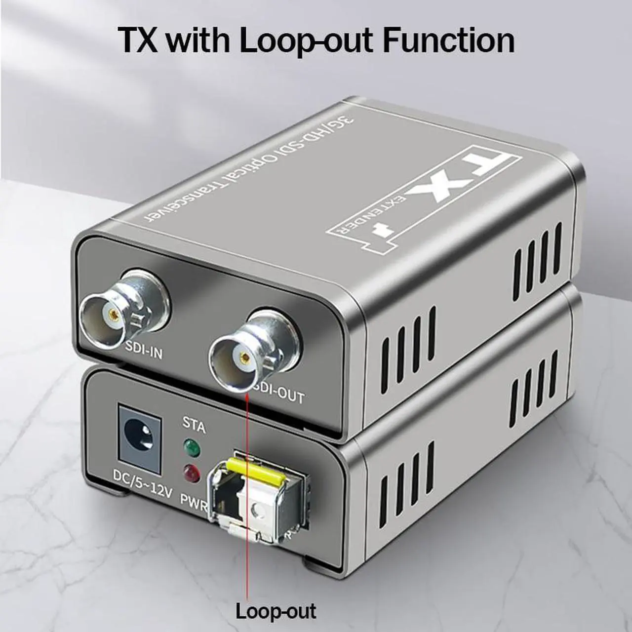 Alt view image 6 of 6 - 3G SDI Fiber Extender over LC Fiber Optical cable to 20Km 1080P HD SDI Video Audio Fiber Extension Broadcast Level with LC SFP(With AU Plug)
(TX and RX)