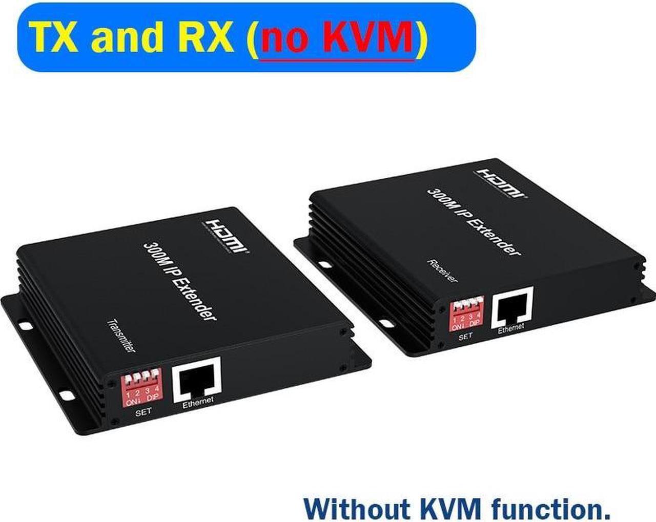 Main image of (with AU Plug)(TX and RX (no KVM))300M IP HDMI KVM Extender over Rj45 cat5e/6 HDMI Ethernet Video Extension Muitlpoint Cascade Extender support via Network Switch