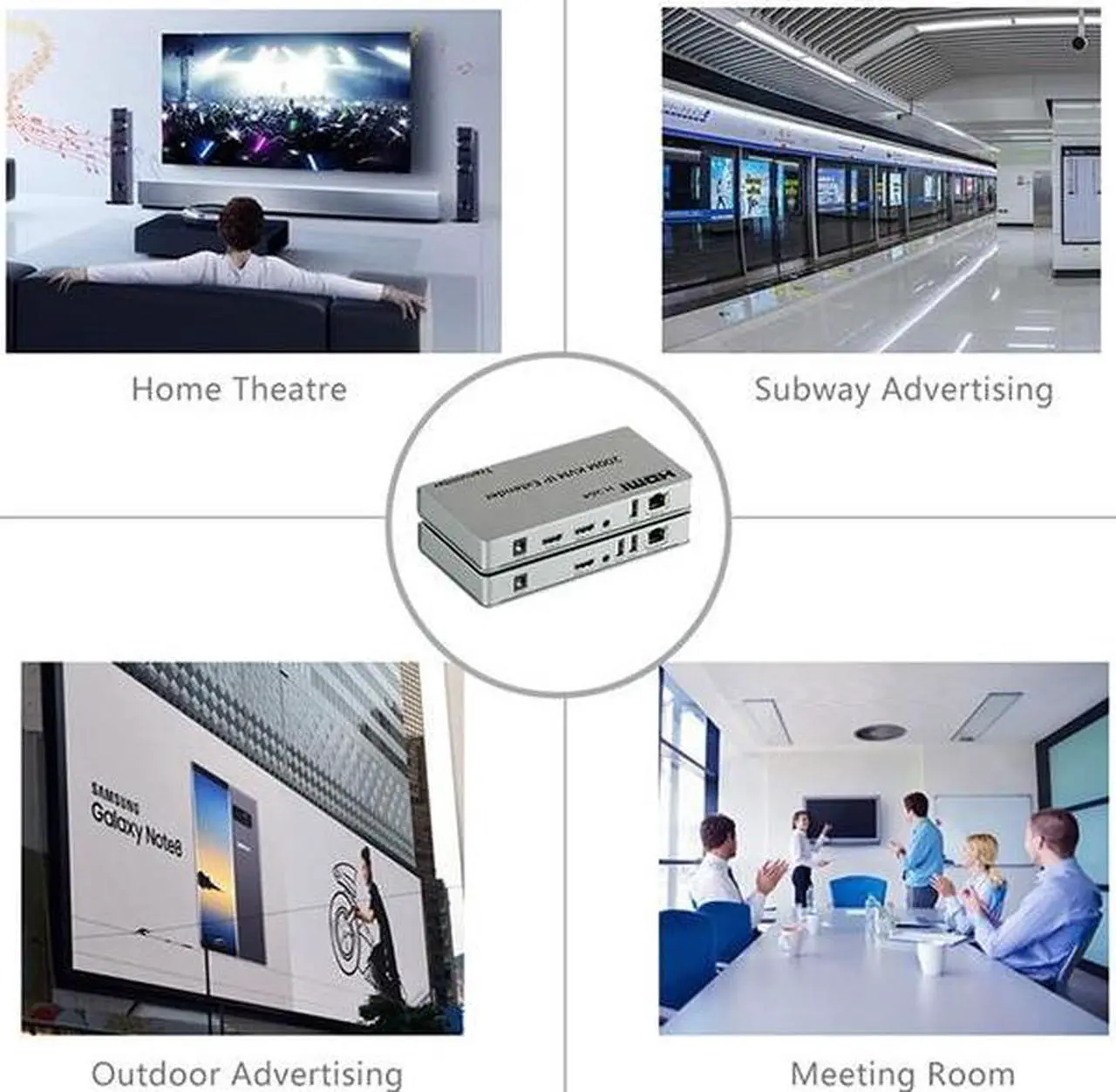 Alt view image 6 of 6 - (With AU Plug)(TX and RX)200M HDMI KVM Extender over IP/TCP CAT5e/6 1080P HDMI USB Extender Ethernet Transmitter by Network Switch Support Mouse Keyboard