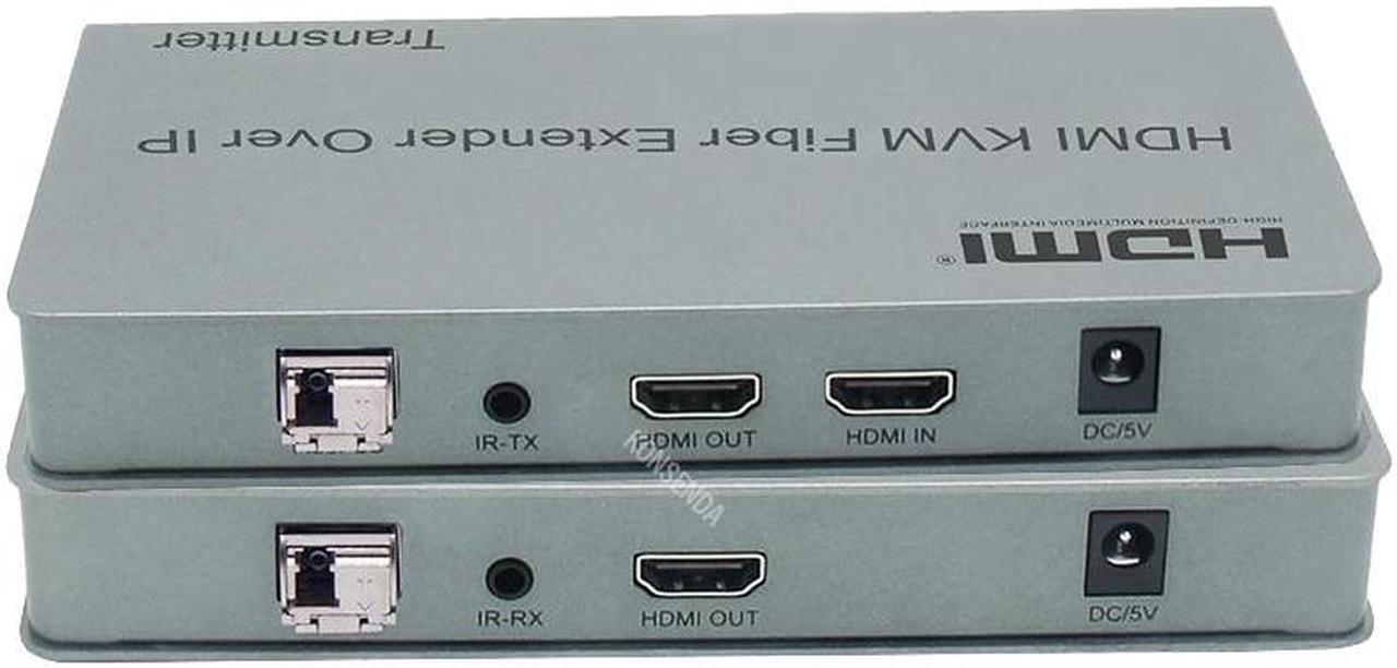 Alt view image 2 of 6 - 20Km HDMI KVM Fiber Optical Extender over IP via Single LC Fiber Cable 1080P HDMI USB Fiber Extender Support USB Keyboard Mouse(EU Plug)
(Only one RX)