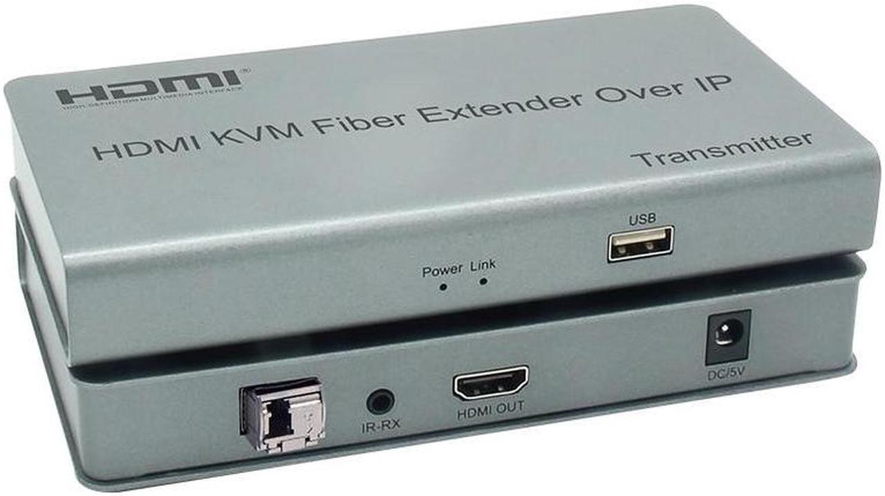 Alt view image 3 of 6 - 20Km HDMI KVM Fiber Optical Extender over IP via Single LC Fiber Cable 1080P HDMI USB Fiber Extender Support USB Keyboard Mouse(EU Plug)
(Only one RX)