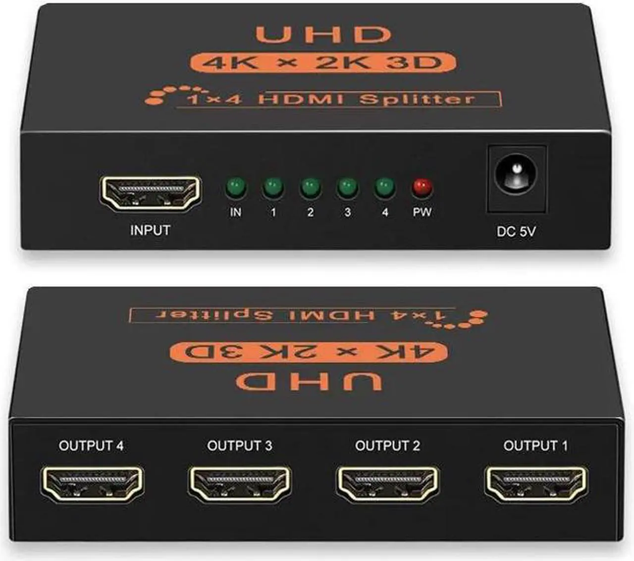 Alt view image 6 of 6 - 4K HDMI Splitter 1x4 1x2 Video HDMI Distributor 1 in 4 out HDMI Splitter Duplicate Screen Amplifier for PC HDTV DVD PS3 Monitor(US Plug)
(1x2)
