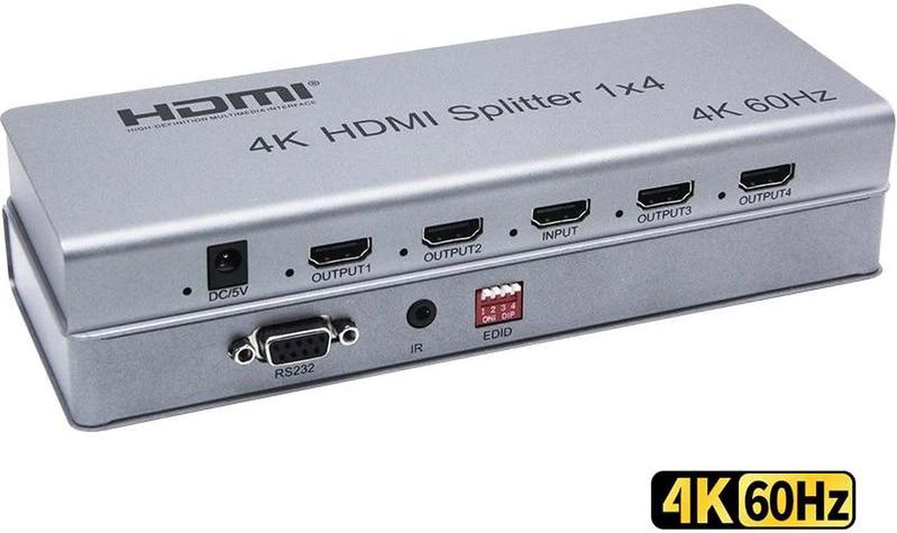 Main image of 4K 60Hz 1x4 HDMI Splitter 1 in 4 out HDMI video distributor HDR HDCP2.2 Multi Screen Display for Camera PC TV Monitor Projector(UK Plug)
(HDMI 2.0 4K 1X4)