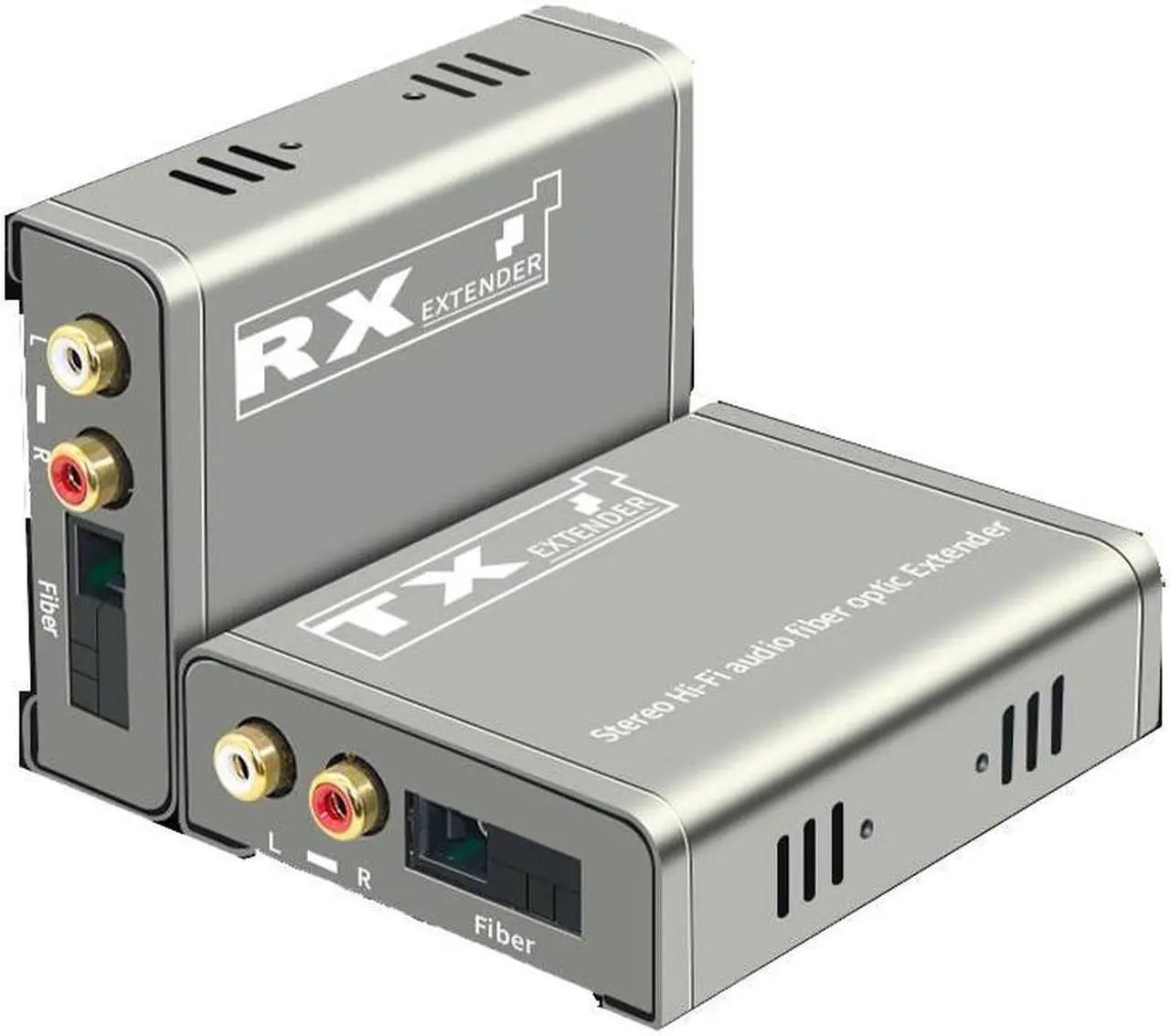 Main image of RCA Audio Fiber Optical Extender over SC fiber cable Cable to 20Km Broadcast Grade RCA Fiber Extension Transceiver for TV System(With EU Plug)