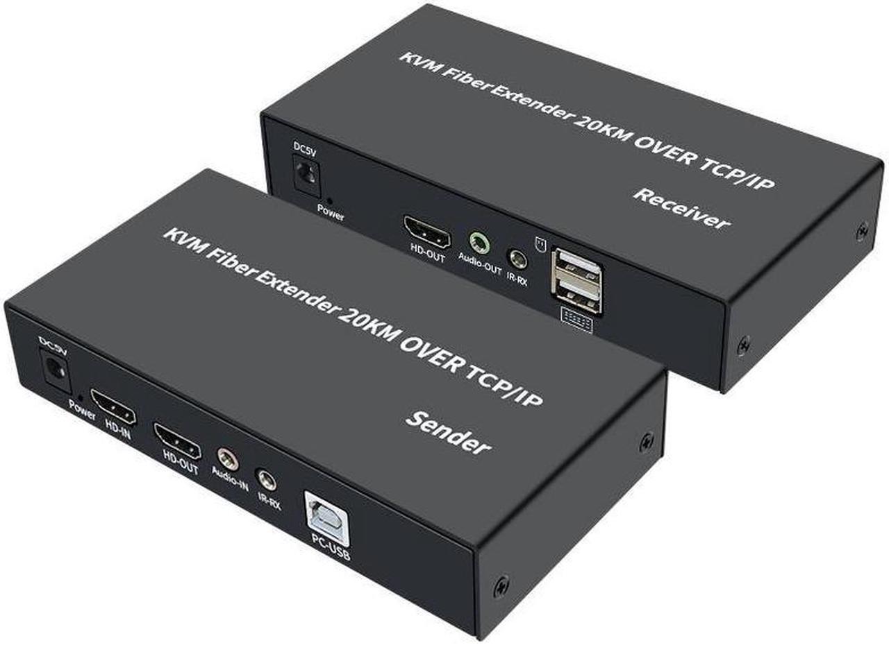 Alt view image 4 of 6 - (with AU Plug)(1 RX only)20Km HDMI KVM Fiber Extender over SC Fiber Optical Cable HDMI USB to Fiber Extender Transceiver Transmit Support Mouse Keyboard