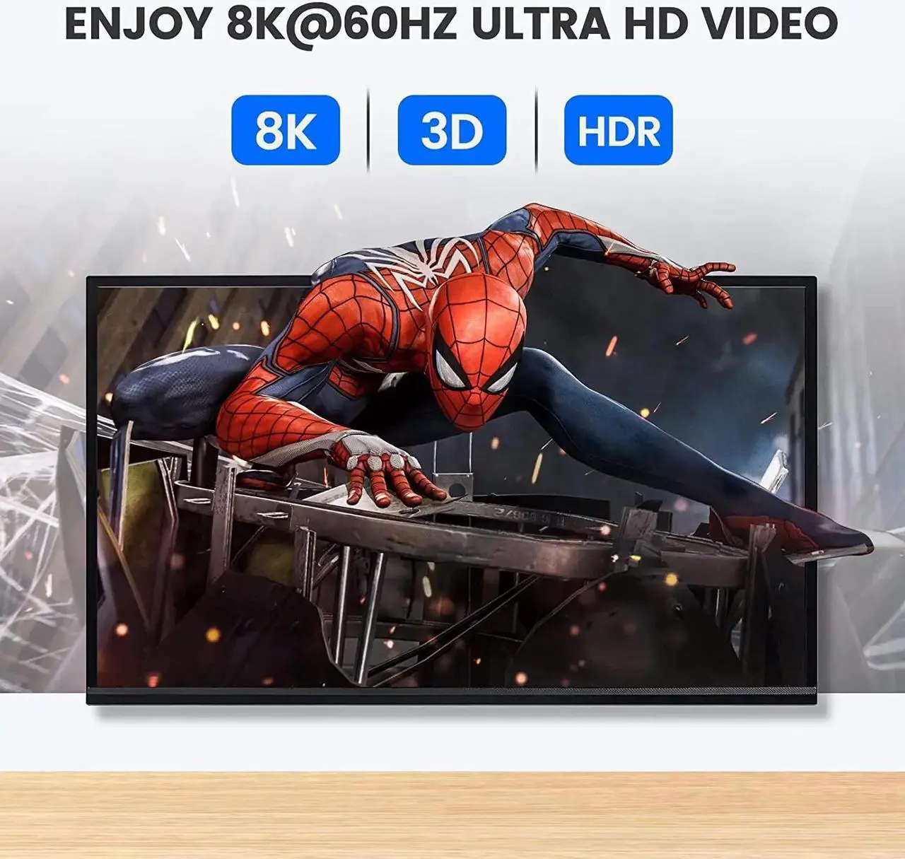 Alt view image 4 of 6 - 8K HDMI 2.1 Switch 3 In 1 Out 8K@60Hz HDMI 2.1 Switch 2x1 3x1 Selector Box with IR Remote Support 48Gbps HDR HDCP2.3 for PS5 TV(8K 3X1 Switch)