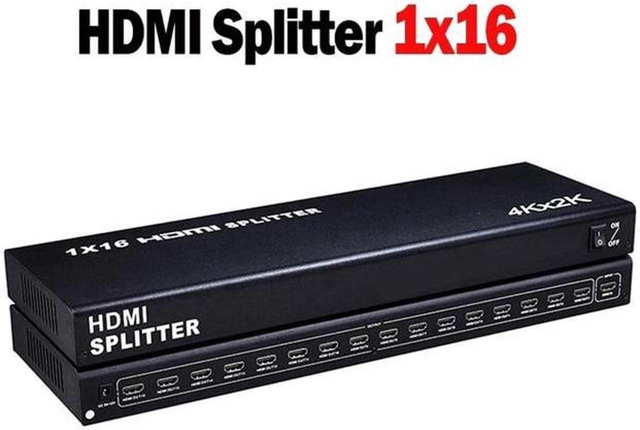 Alt view image 2 of 6 - 4K HDMI Splitter 1x16 HDMI Video Distributor 1 in 16 out Multi-screen Display Screen Mirror Splitter for PS4 XBOX PC Monitor TV(with US Plug)