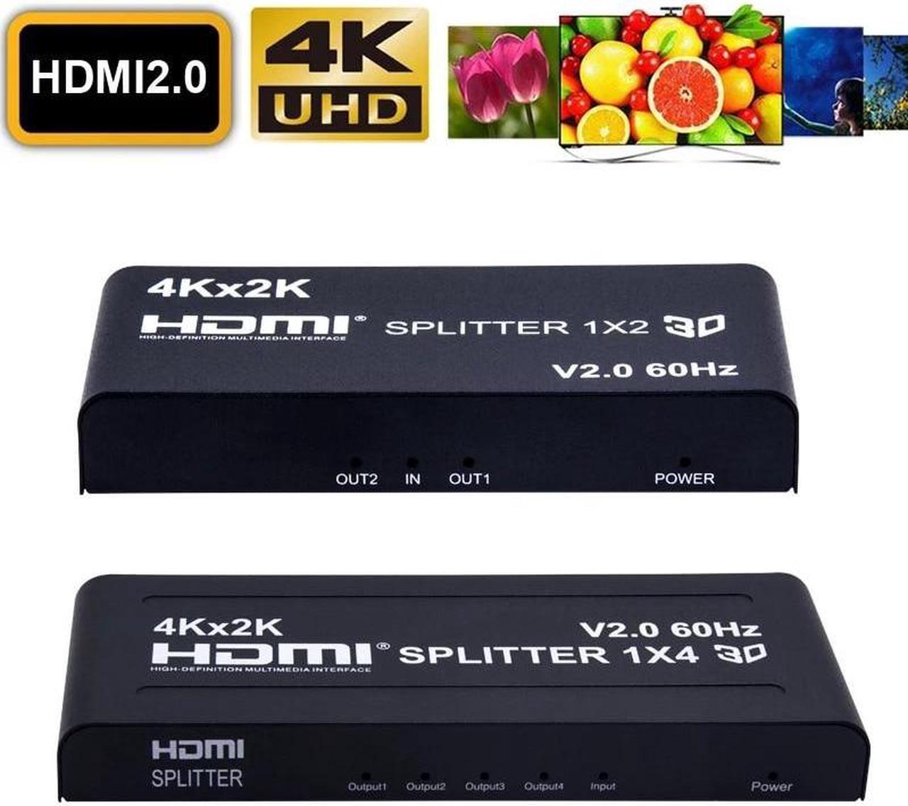 Alt view image 6 of 6 - 4K 60Hz HDMI Splitter 1 In 4 Out Ultra HD HDMI Video Distributor 1x4 Converter V2.0b HDCP 2.2 for PS4 TVBox PC Monitor Projector(UK Plug)
(4K 60Hz 1x4)