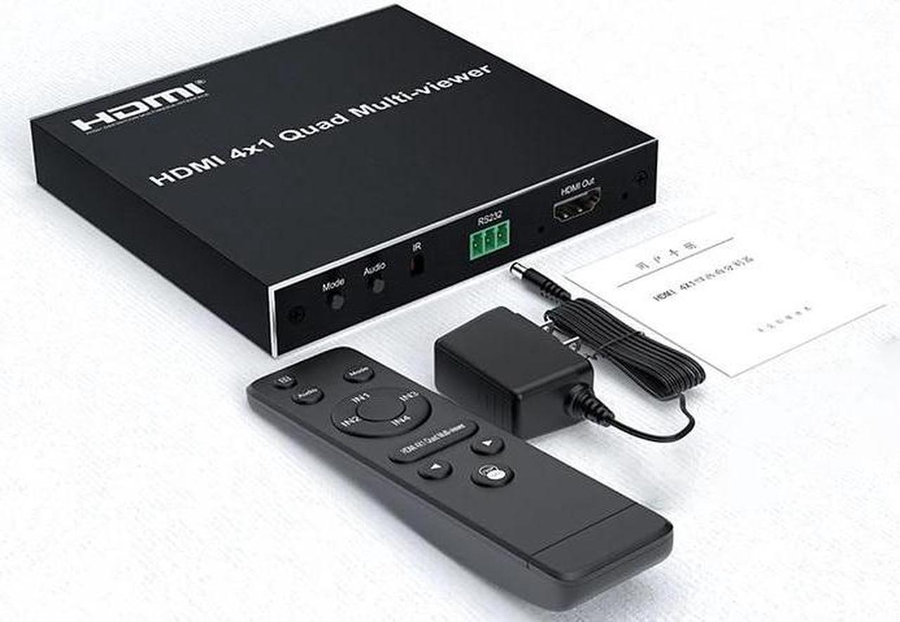 Main image of HDMI Multi-viewer 4x1 HDMI Quad screen MultiViewer Seamless Switcher 4 in 1 Out 1080P 60Hz 4 Channel Quad Screen Split 6 Modes(With AU Plug)
