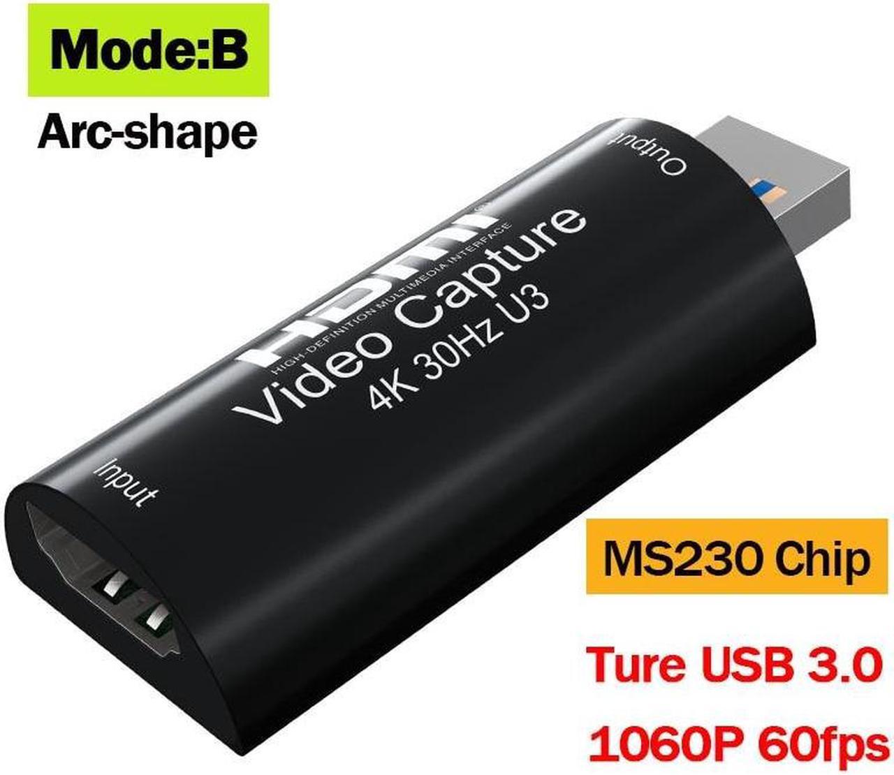 Main image of 4K HDMI Video Capture Card MS2130 True USB 3.0 Game Recording Box 1080p 60fps Live Streaming for PS4 Ps5 Switch Camera Laptop PC(Mode B)