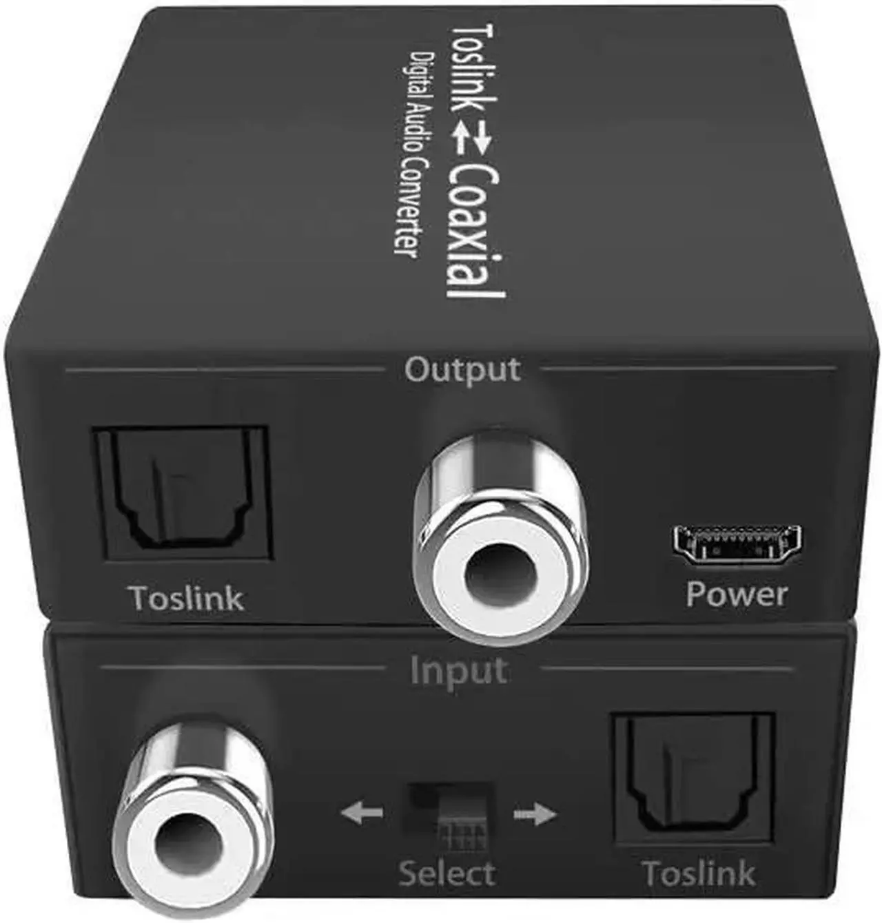 Alt view image 3 of 6 - Bi-directional Digital Audio Converter Optical to Coaxial or Coax to Optical Swticher Coaxial to SPDIF Toslink Audio Adapter
