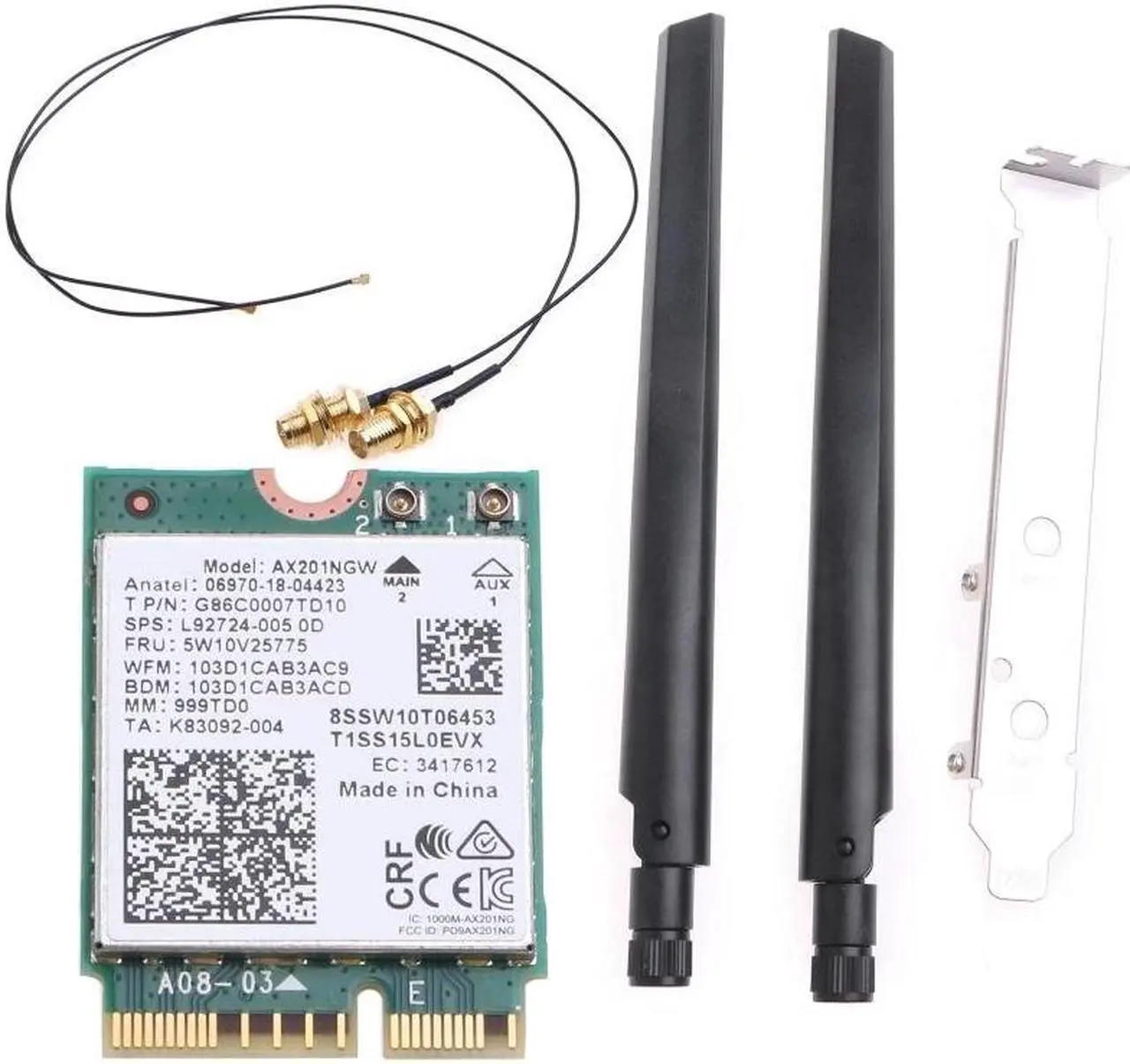 Main image of WiFi Key E M.2 CNVio2 Desktop Adapter BT 5.0 Wireless 802.11ax 2.4G/5G/ Support MU-MIMO AX201NGW Gigabit Network Card Dropship