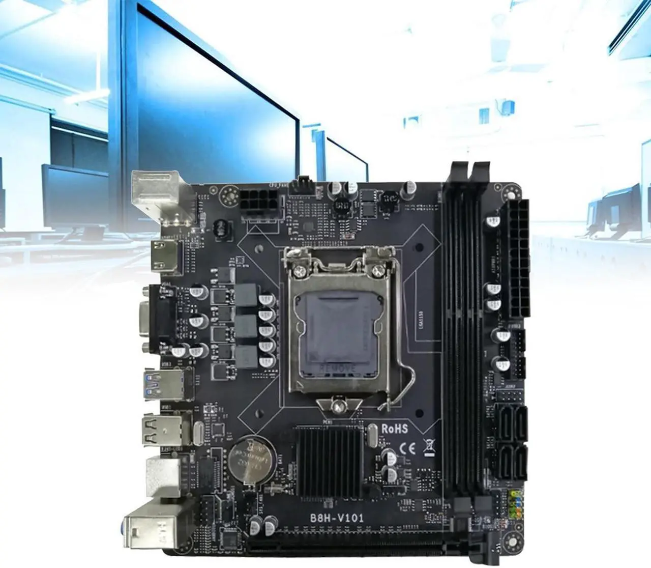 Alt view image 5 of 6 - B85 Desktop Computer Motherboard LGA1150 DDR3X2 16GB 240PIN ECC RAM Slot VGA+HD PCIE X16 Supporting I7/I5/I3/E3 CPU