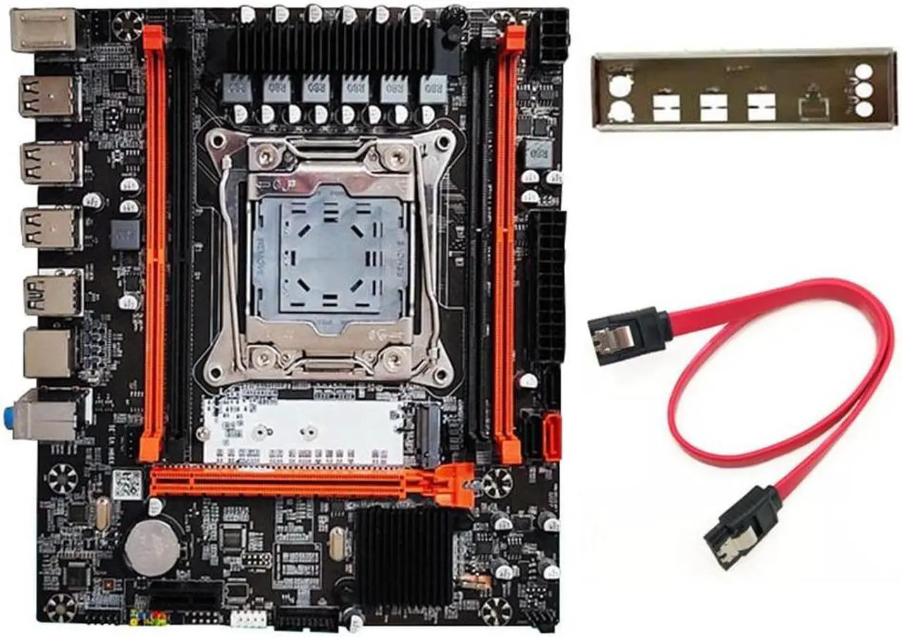 Main image of X99(X99H) Motherboard Kit with Baffle+SATA Cable LGA2011-V3 DDR3X4 ECC Server Memory Slot M.2 NVME PCI-E 3.0 X16 SATA3.0