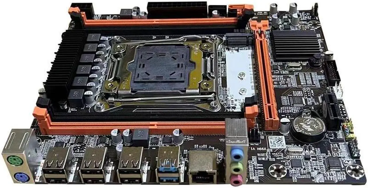 Alt view image 3 of 6 - X99(X99H) Motherboard Kit with Baffle+SATA Cable LGA2011-V3 DDR3X4 ECC Server Memory Slot M.2 NVME PCI-E 3.0 X16 SATA3.0