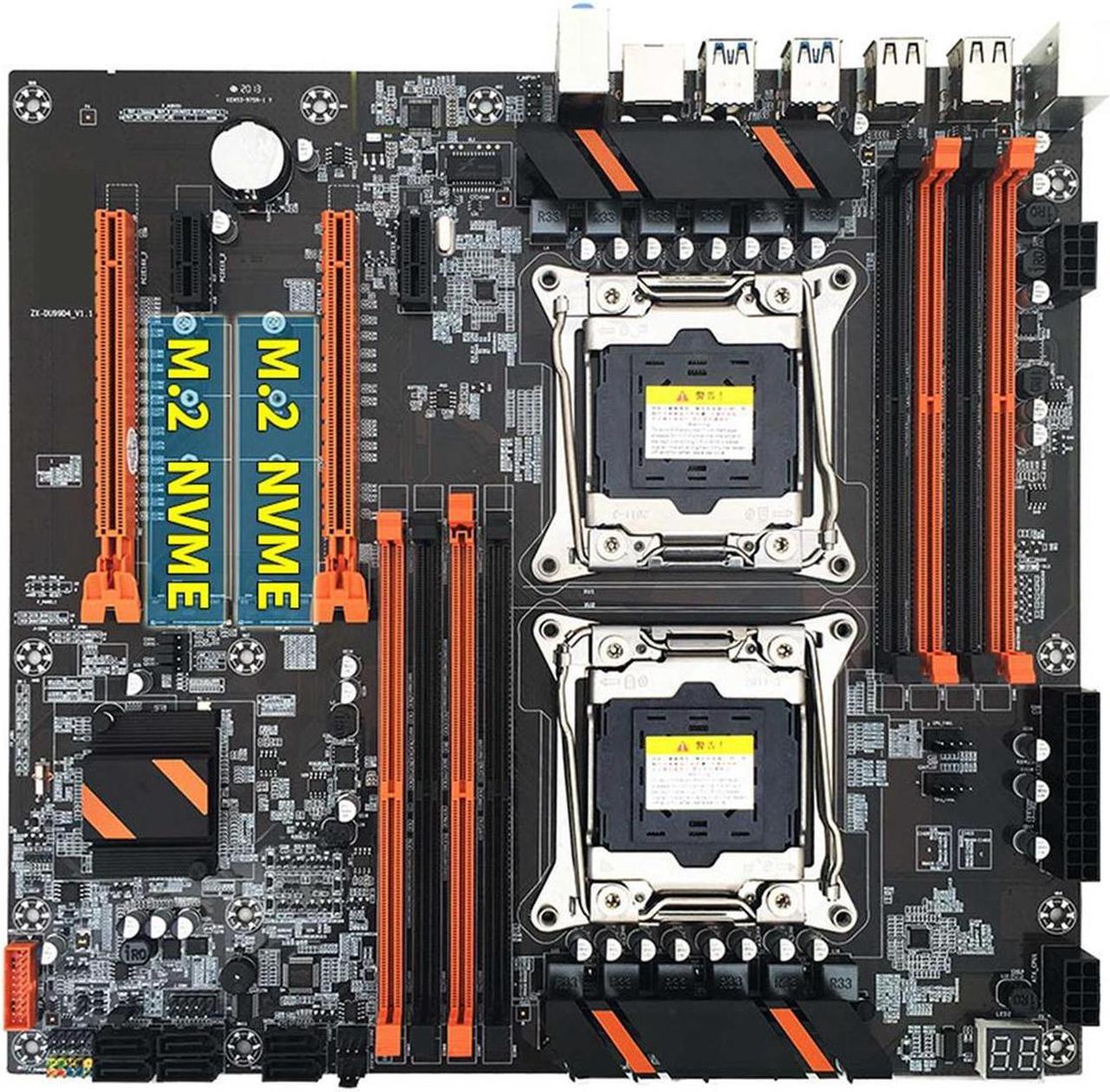 Main image of X99 Dual CPU Motherboard+2XE5 2620 V3 CPU+SATA Cable+Baffle+Thermal Grease LGA 2011 8XDDR4 Slot Support 2011-V3 CPU