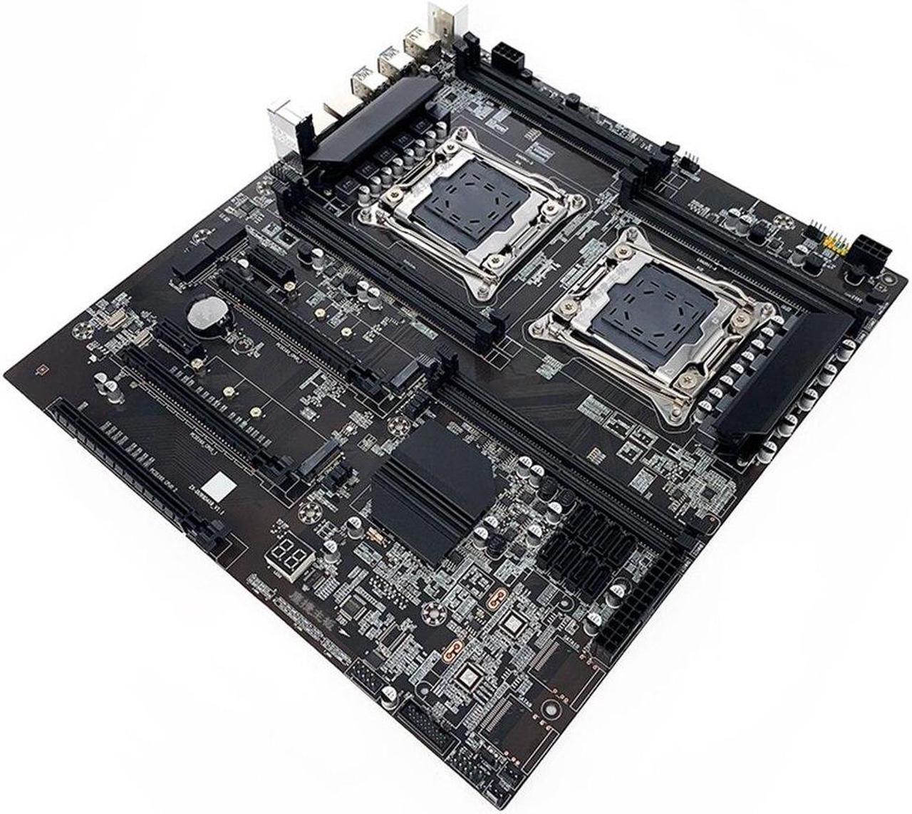 Alt view image 3 of 6 - X99 Dual-Socket Motherboard+2XE5-2620 V4 CPU+2XThermal Pad LGA2011-3 8XDDR4 ECC RAM Slot PCIE X16 Server PC Motherboard