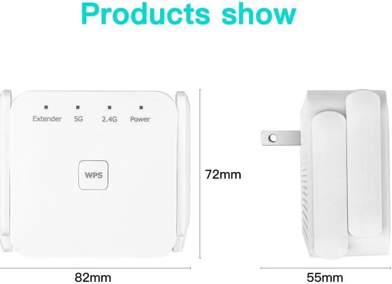 Alt view image 3 of 5 - Wifi Repeater 5Ghz Wireless Wifi Extender 1200Mbps Long Range Signal Wi-Fi Amplifier Router Wi Fi Booster 2.4G Wifi Repiter(2.4G 300M EU)