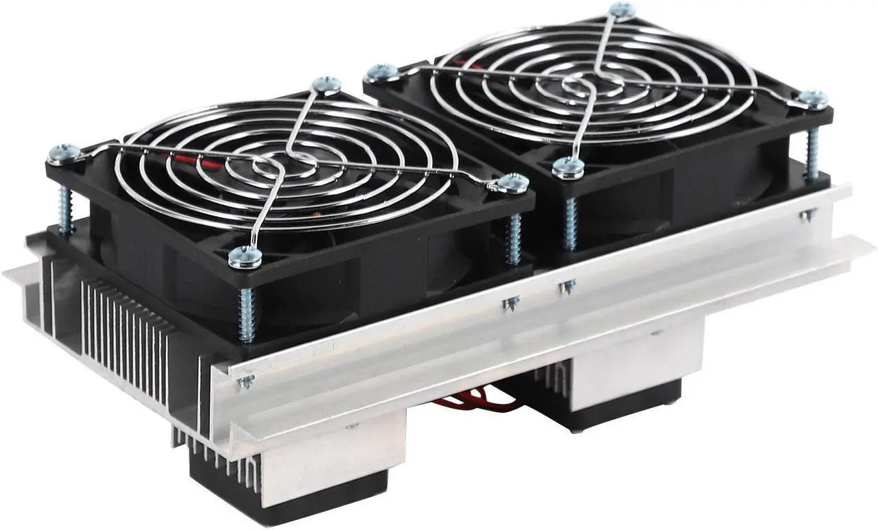 Alt view image 4 of 6 - 200 x 118 x 95mm 120W Thermoelectric Peltier Refrigeration Semiconductor Cooling System Kit Double Fan