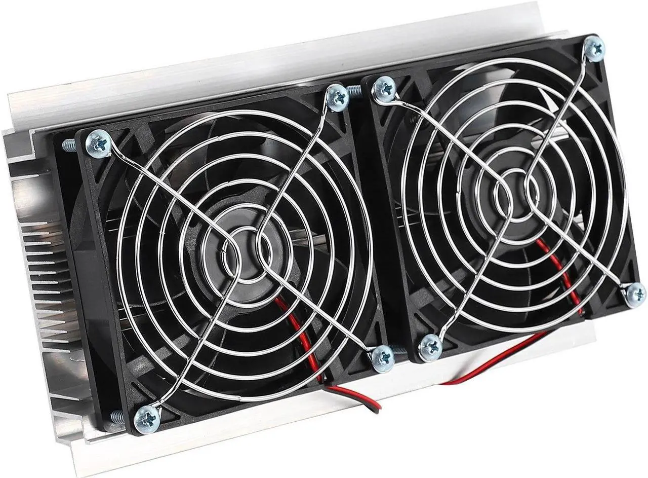 Alt view image 2 of 6 - 200 x 118 x 95mm 120W Thermoelectric Peltier Refrigeration Semiconductor Cooling System Kit Double Fan