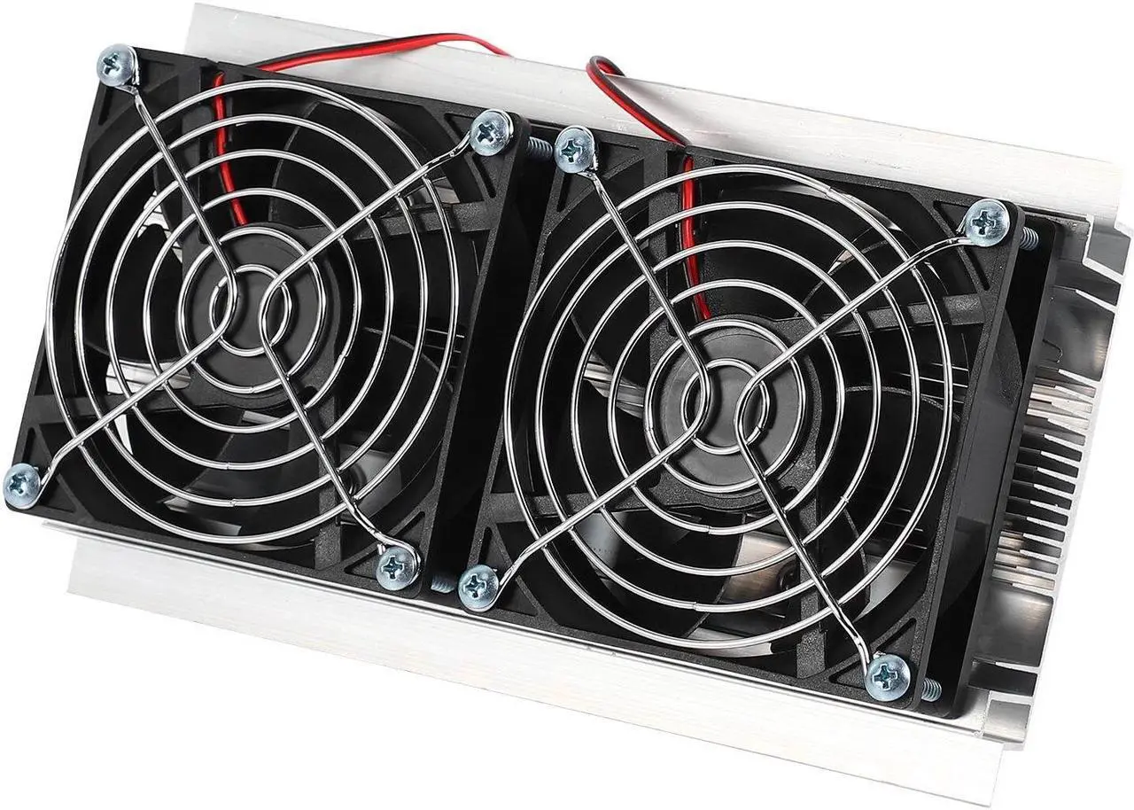 Alt view image 6 of 6 - 200 x 118 x 95mm 120W Thermoelectric Peltier Refrigeration Semiconductor Cooling System Kit Double Fan