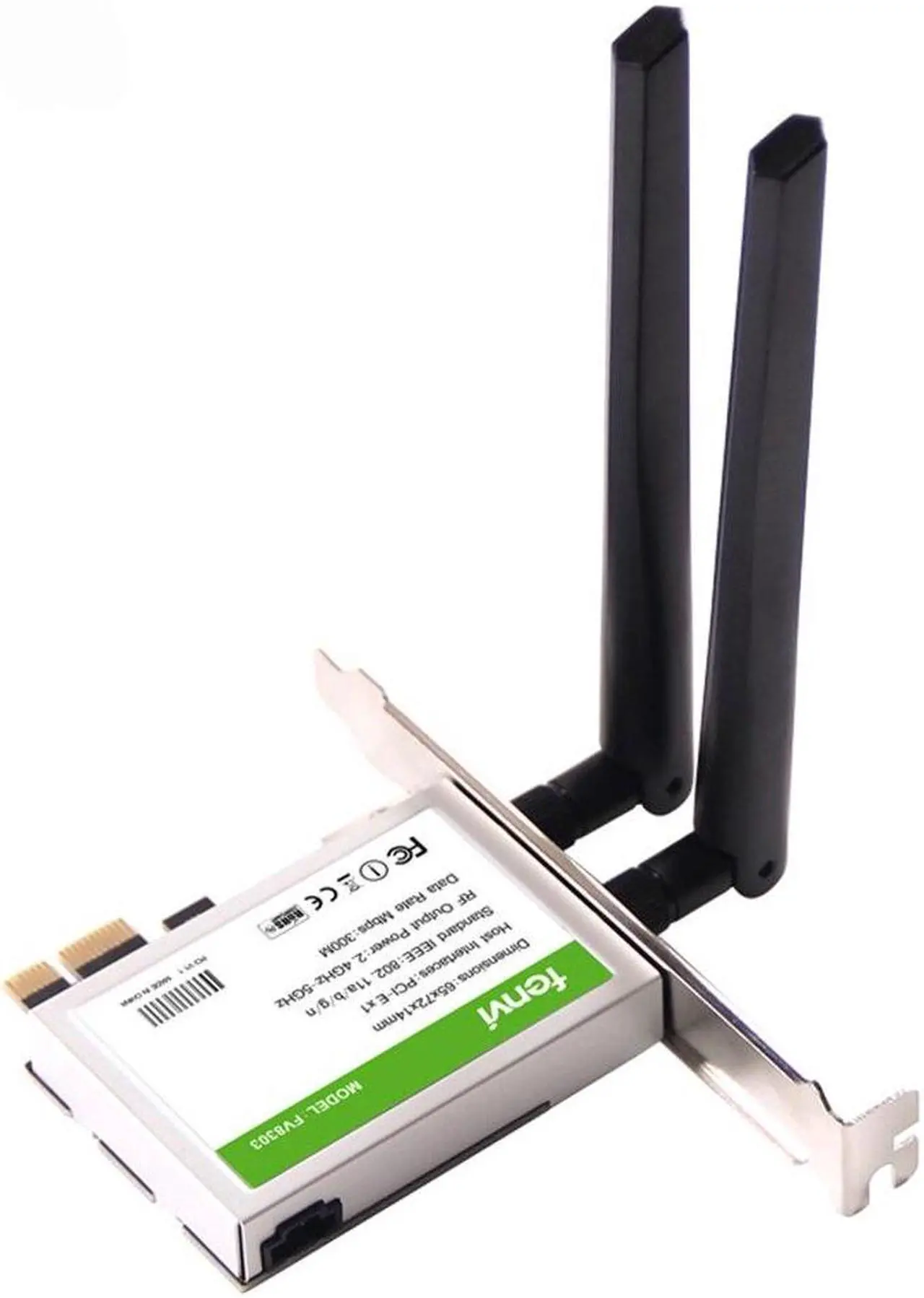 Main image of Dual band 600Mbps PCI Express WiFi Adapter BT 4.0 Desktop Network Card Wireless Adapter With 2x Antennas for PC