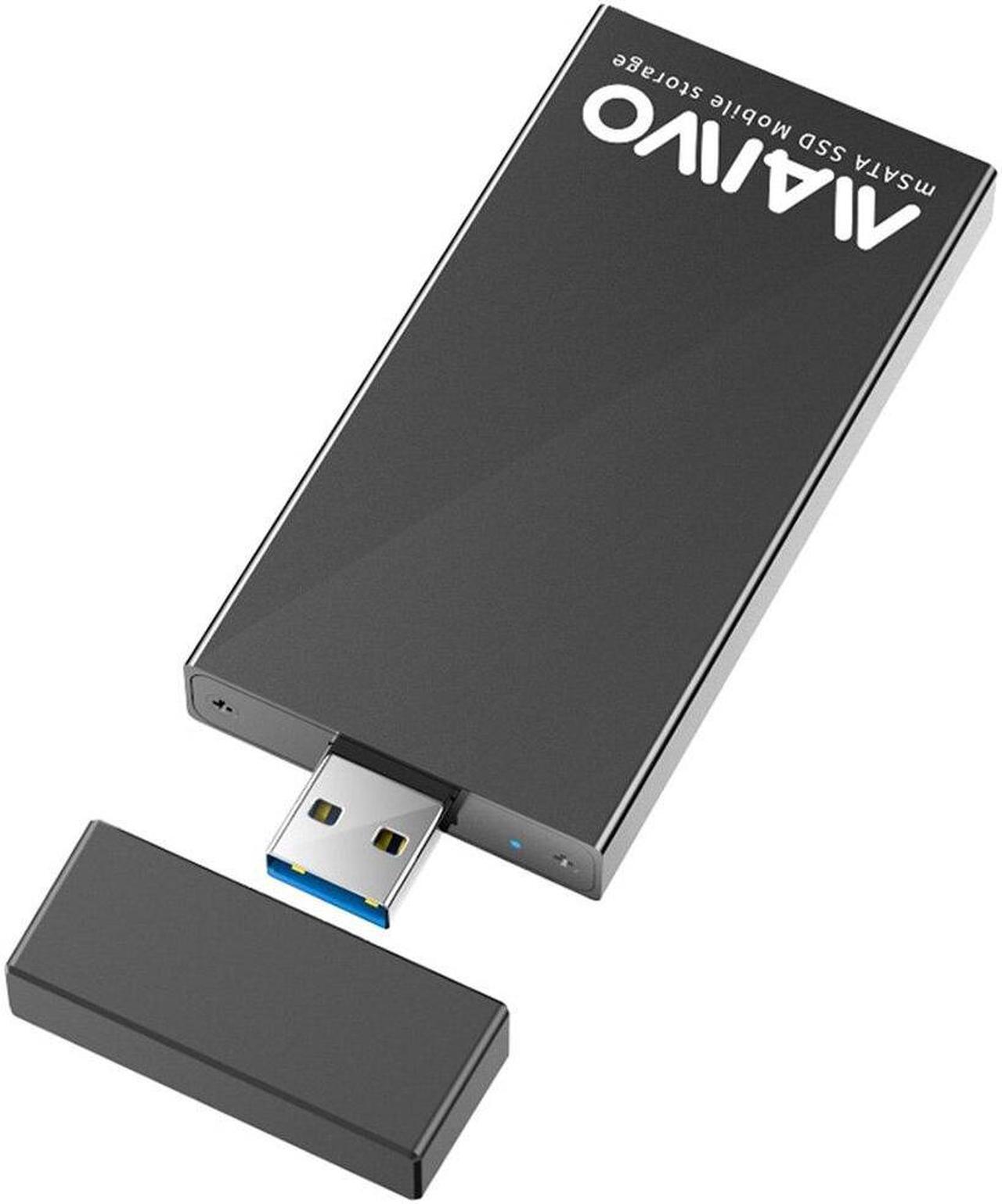 Alt view image 3 of 6 - K1642S 5Gbps USB 3.0 to MSATA SSD Box Aluminum Alloy Mobile Enclosure mSATA SSD Mobile Enclosure Support 1TB w/ Indicator