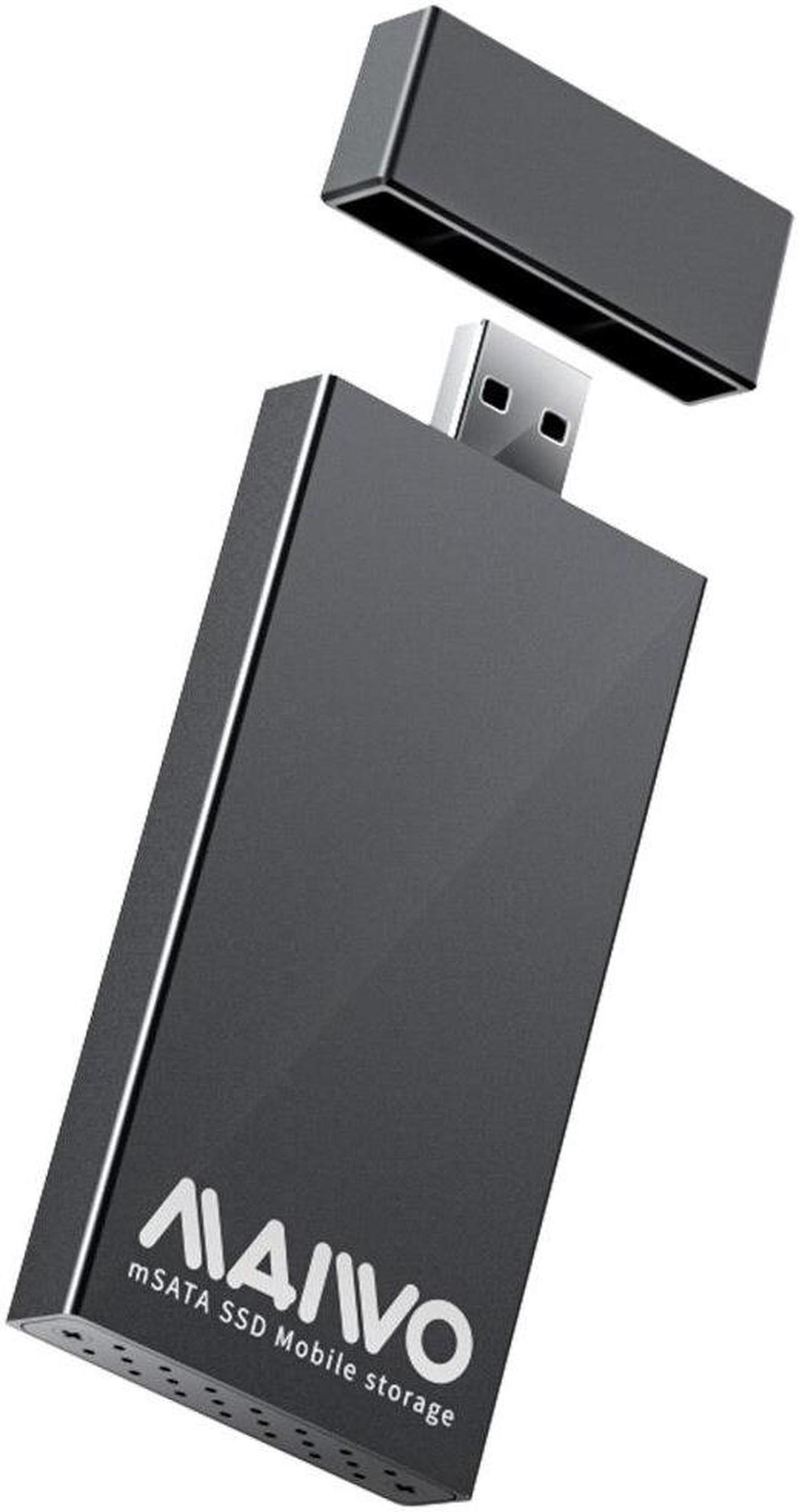 Alt view image 2 of 6 - K1642S 5Gbps USB 3.0 to MSATA SSD Box Aluminum Alloy Mobile Enclosure mSATA SSD Mobile Enclosure Support 1TB w/ Indicator