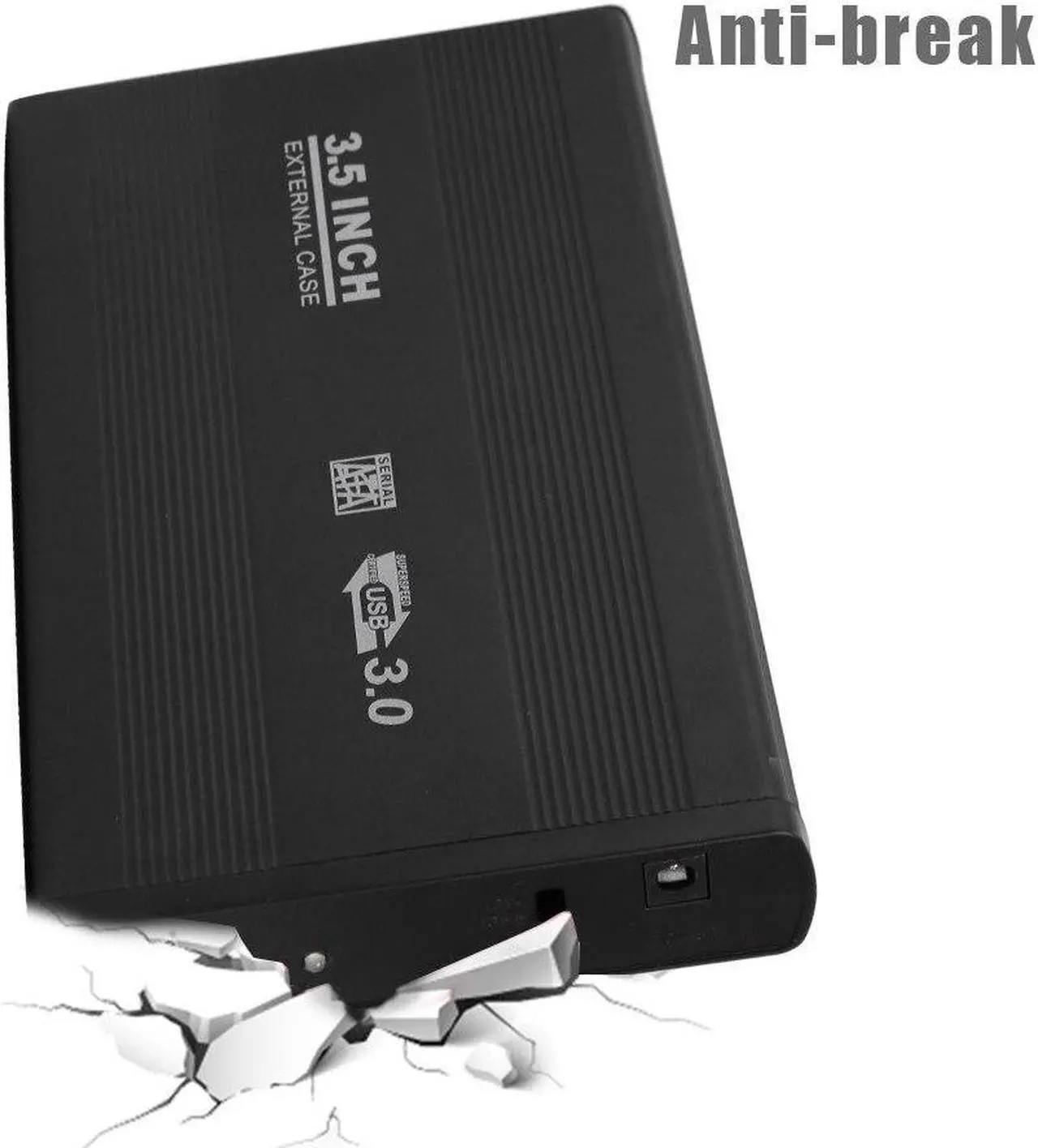 Alt view image 4 of 6 - 3.5 inch Hard Disk Case SATA To USB3.0 Aluminum Alloy HDD Case External Hard Drive Enclosure With USB Cable For Computer Laptop(B)