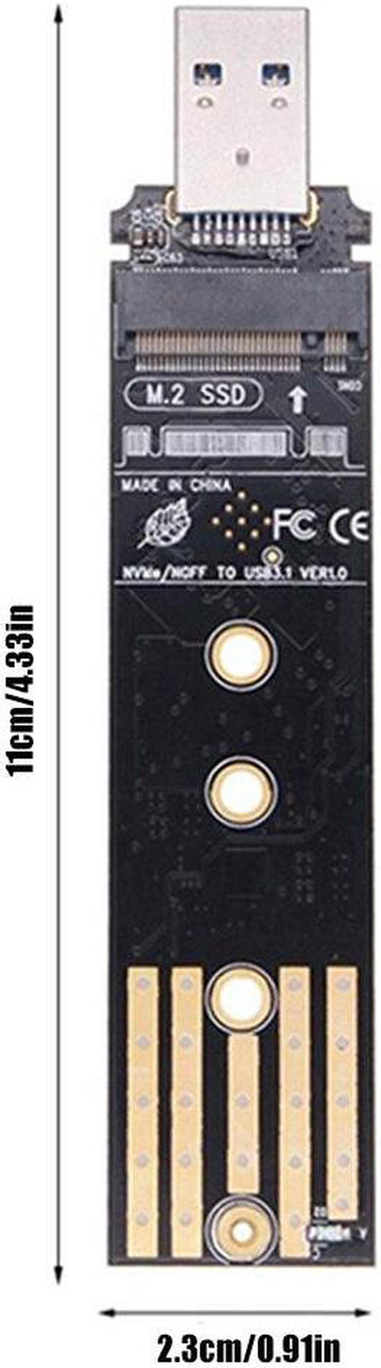 Alt view image 6 of 6 - M.2 To USB3.1 Gen2 Converter Card PCL-E Solid State Disk Adapter 6/10Gbps Hard Drive Disk Converter Supports 2230 2242 2260 2280(C female port)