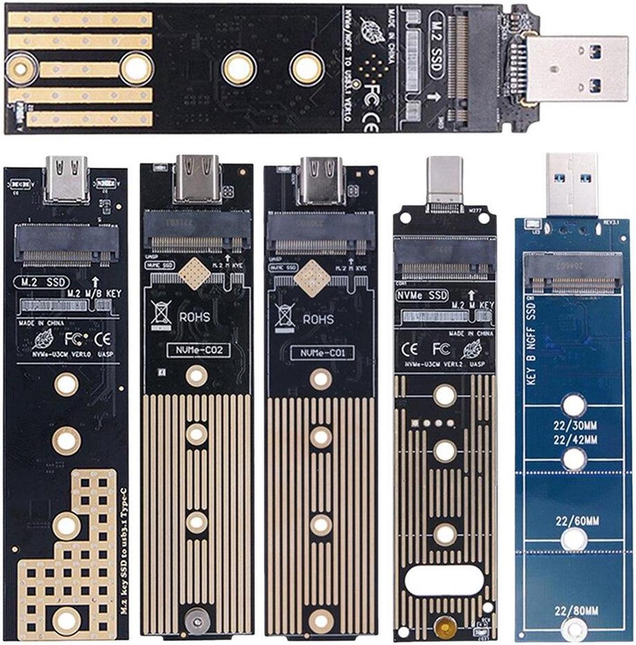 Alt view image 4 of 6 - M.2 To USB3.1 Gen2 Converter Card PCL-E Solid State Disk Adapter 6/10Gbps Hard Drive Disk Converter Supports 2230 2242 2260 2280(C female port)