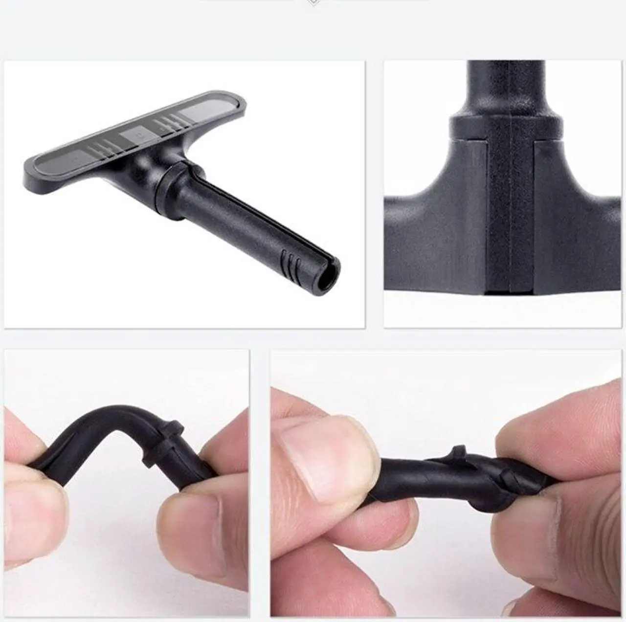 Alt view image 4 of 6 - Mouse Bungee Flexible Cord Clip Clipper Wire Organizer Gaming Mice Cable Holder