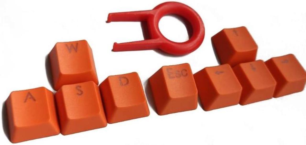 Alt view image 4 of 6 - 9 Keys PBT Backlit Keycaps WASD/ESC/Direction With Key Cap Puller For MX Switches Mechanical KeyboardRed