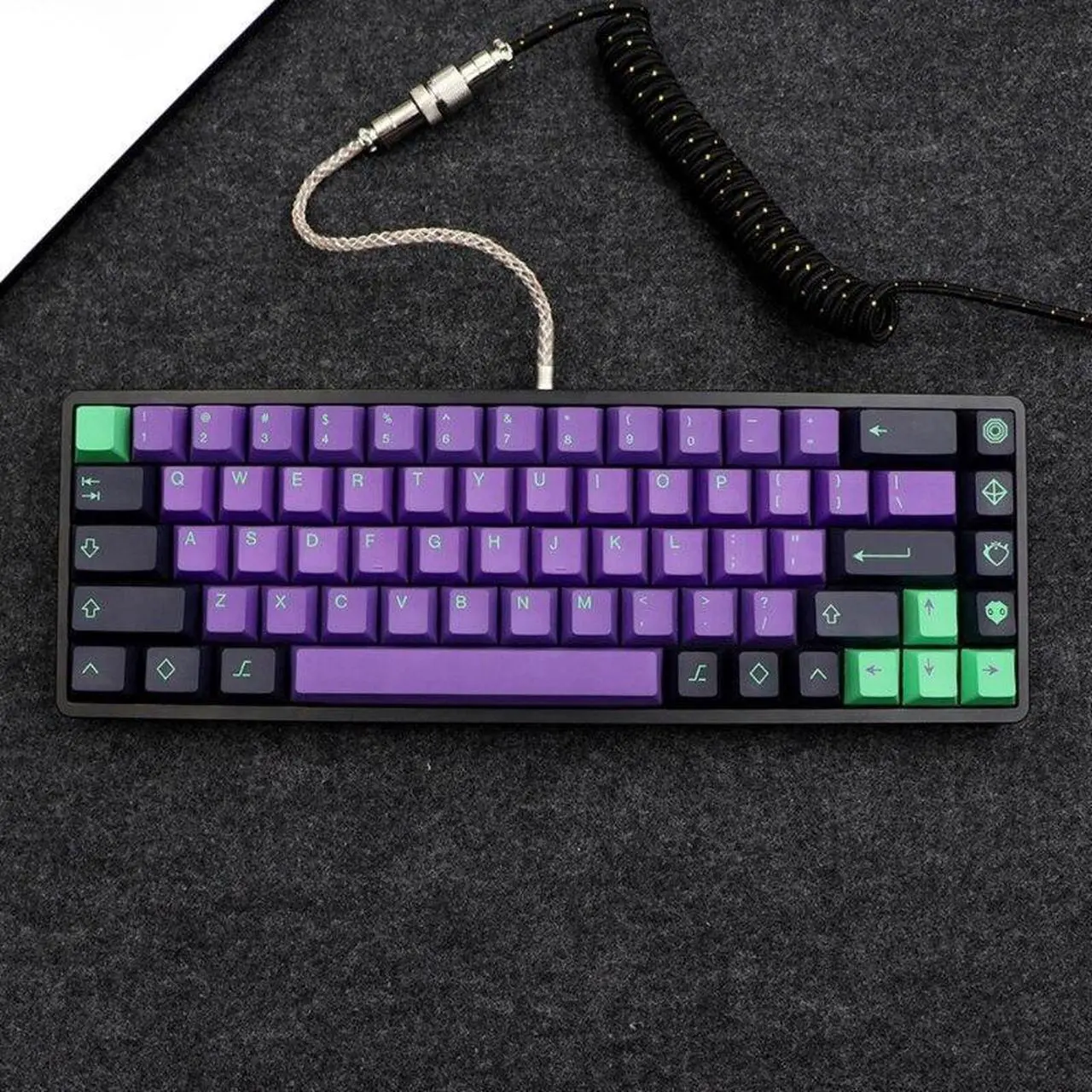 Alt view image 3 of 6 - PBT Keycaps 135 Keys Cherry Profile DYE SUB EVA Purple Keycap For Mechanical Keyboard Japanese Russian Korean English(Russian)