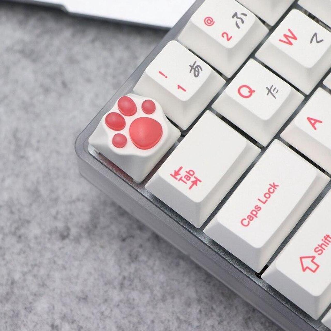 Alt view image 4 of 6 - for CAT Paws Keycaps For Gaming Mechanical Keyboard Keycap Silicone for KEY  For Cherry MX Switch Gk61 SK64 RK87(for hp)