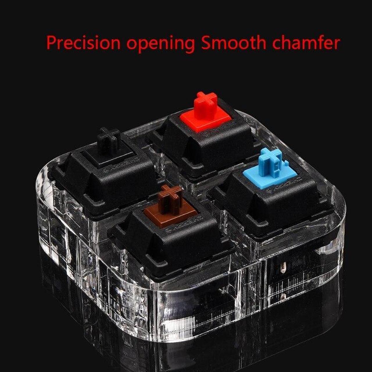 Alt view image 4 of 6 - 4 Key Caps Testing Tool Cherry MX Switches Keyboard Tester Kit Clear Keycaps Sampler PCB Mechanical Keyboard(four axis)
