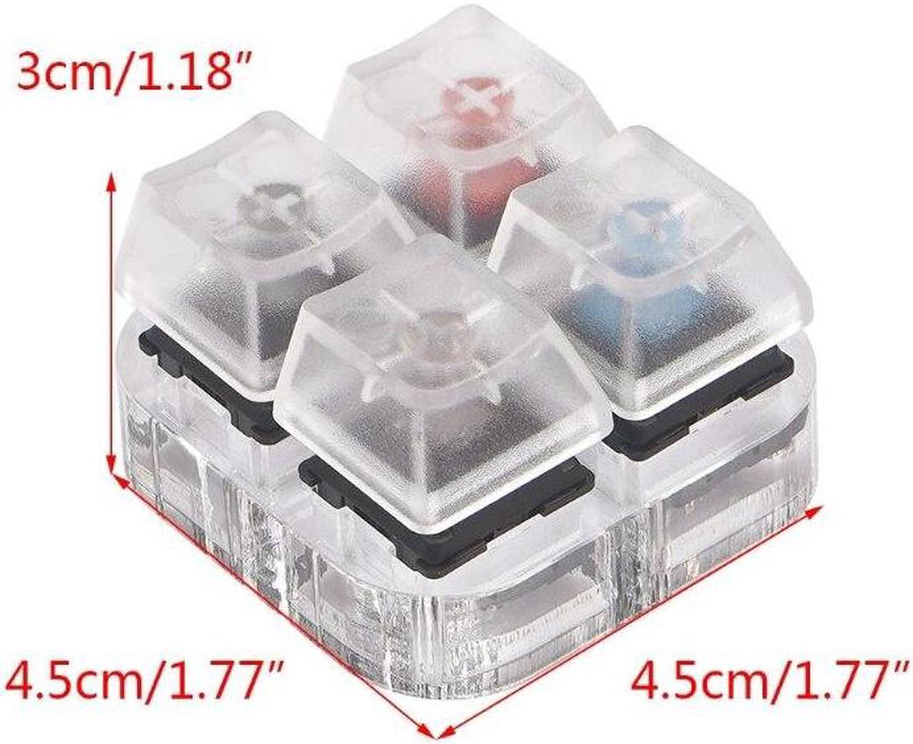 Alt view image 5 of 6 - 4 Key Caps Testing Tool Cherry MX Switches Keyboard Tester Kit Clear Keycaps Sampler PCB Mechanical Keyboard(four axis)