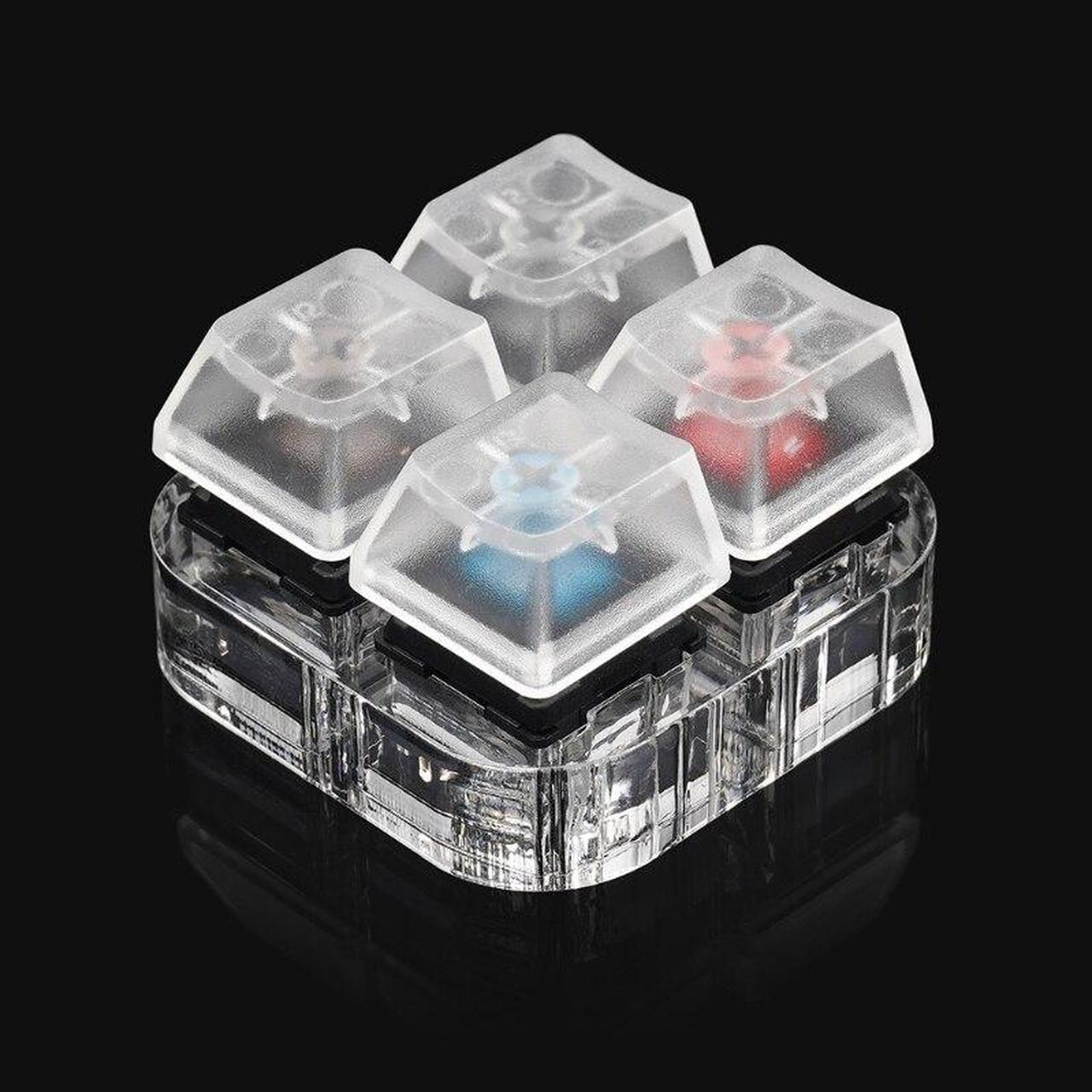Alt view image 3 of 6 - 4 Key Caps Testing Tool Cherry MX Switches Keyboard Tester Kit Clear Keycaps Sampler PCB Mechanical Keyboard(four axis)