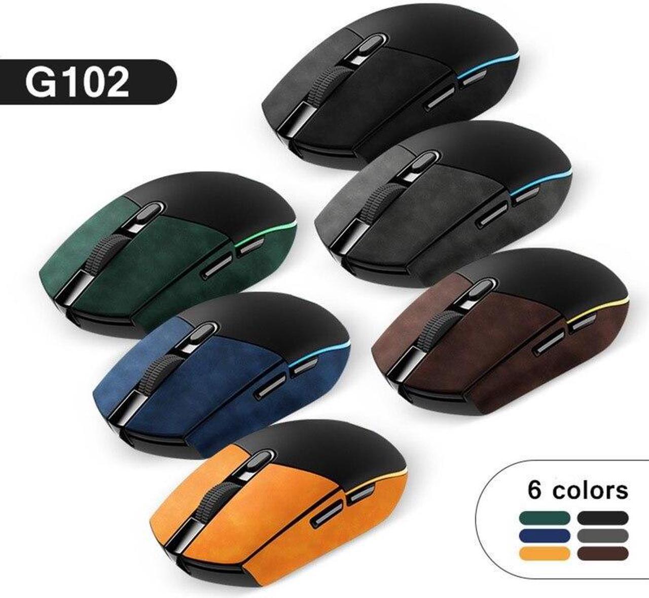 Alt view image 3 of 6 - Comfortable Mouse Skin Mouse Anti-slip Tape Mouse Skates Side Stickers for  G102 Mouse Moisture Wicking Pre CutGray