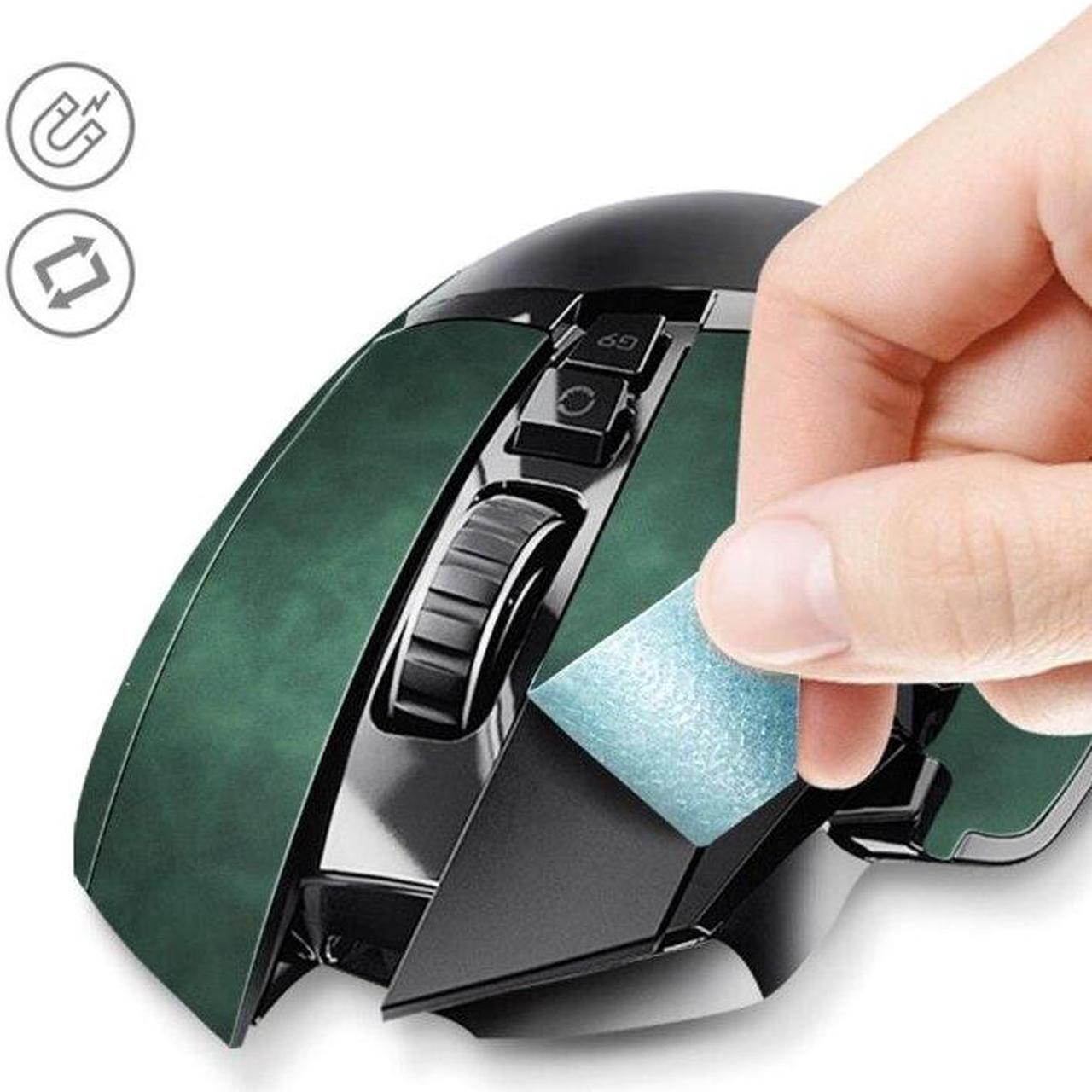Alt view image 4 of 6 - Comfortable Mouse Skin Mouse Anti-slip Tape Mouse Skates Side Stickers for  G102 Mouse Moisture Wicking Pre CutGray