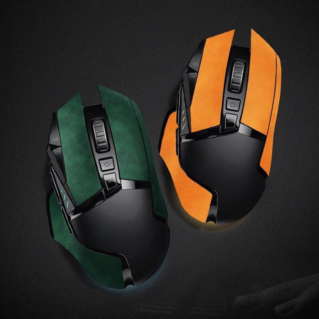 Alt view image 5 of 6 - Comfortable Mouse Skin Mouse Anti-slip Tape Mouse Skates Side Stickers for  G102 Mouse Moisture Wicking Pre CutGray