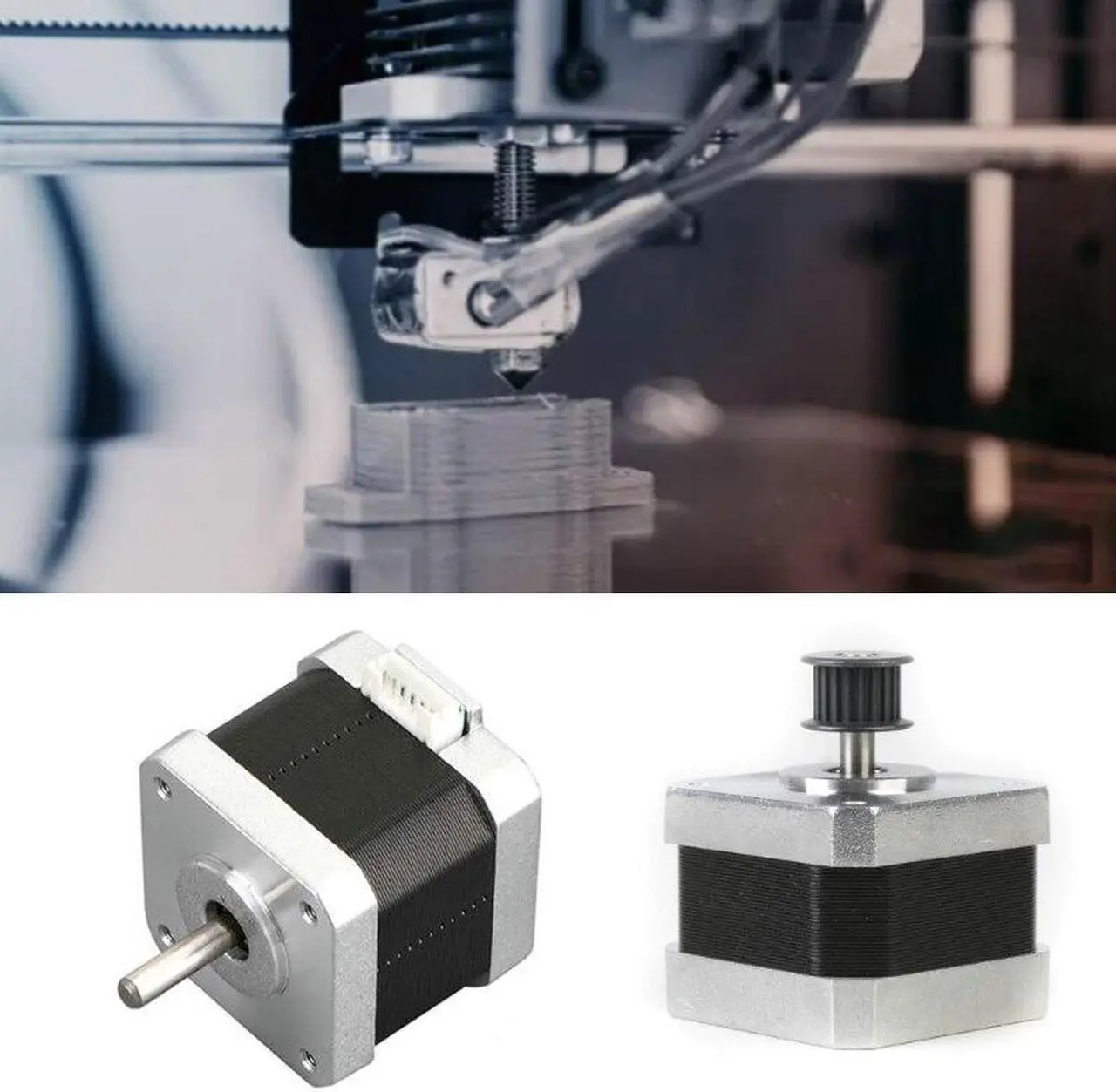 Alt view image 2 of 6 - For Ender-3 V2 Stepper Motor 42-34 X Y Z-Axis Extruder with Synchronous Wheel For Ender-3 CR10 Ender-3 V2 3D Printer