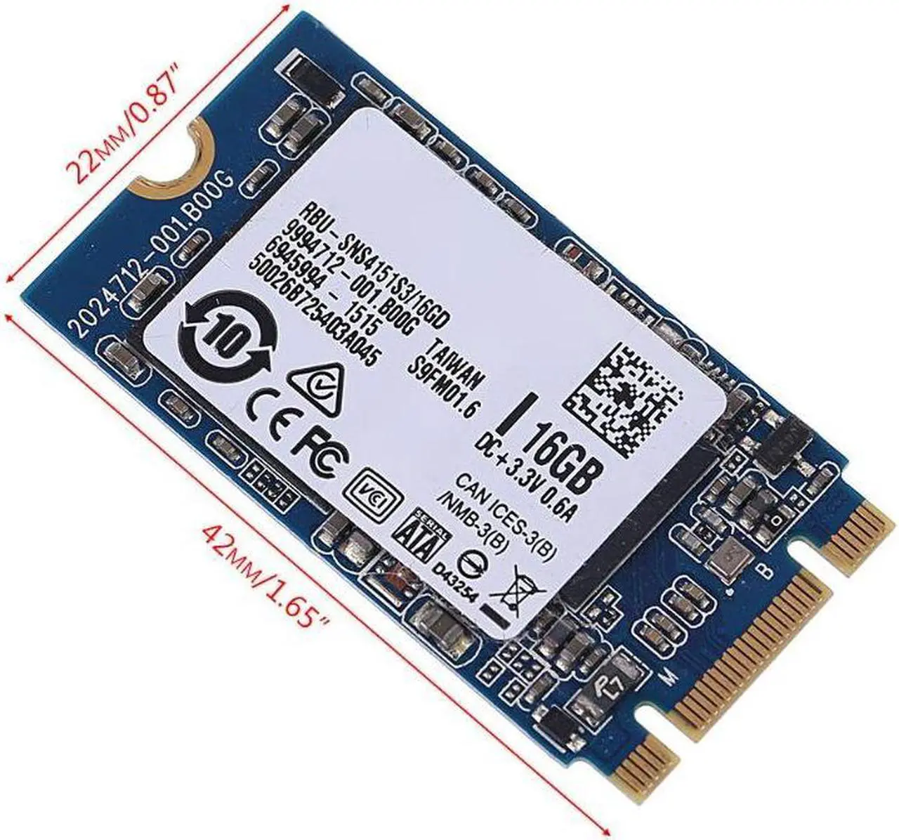 Alt view image 6 of 6 - Half Slim 16GB SSD Internal Solid State Drive High Performance Hard Disk for Laptop PC Computer Notebook Dropship