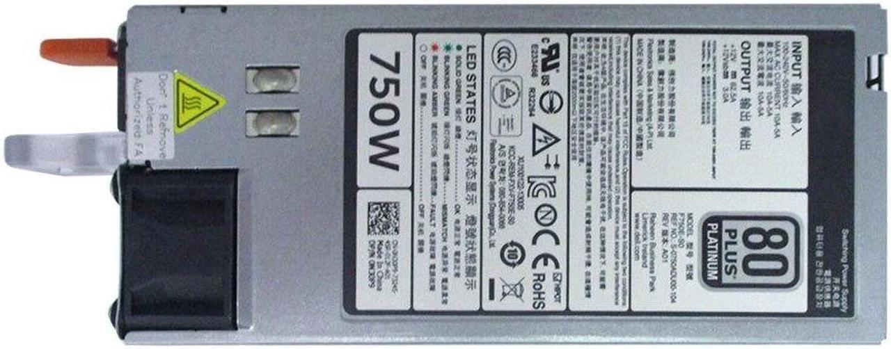 Main image of 750W Redundant HotSwap Power Supply 05NF18 0N30P9 09PXCV 0N30P9 079RDR For R520 R620 R720 80 Plus Platinum D750E-S1 F750E-S0