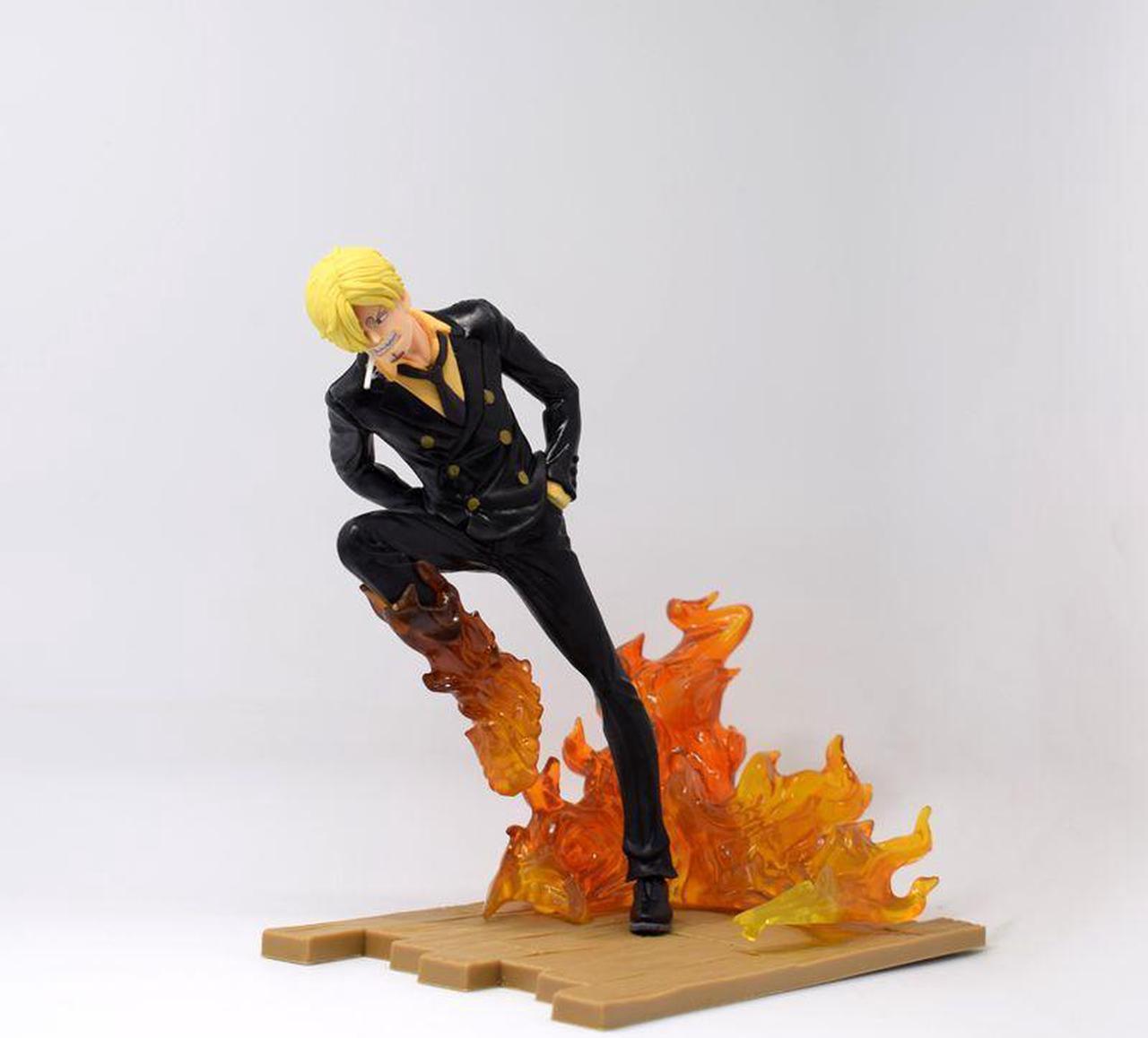 Anime One Piece Sanji VS Roronoa Zoro PVC Action Figure Collectible Model Doll Toy 13cm(B)