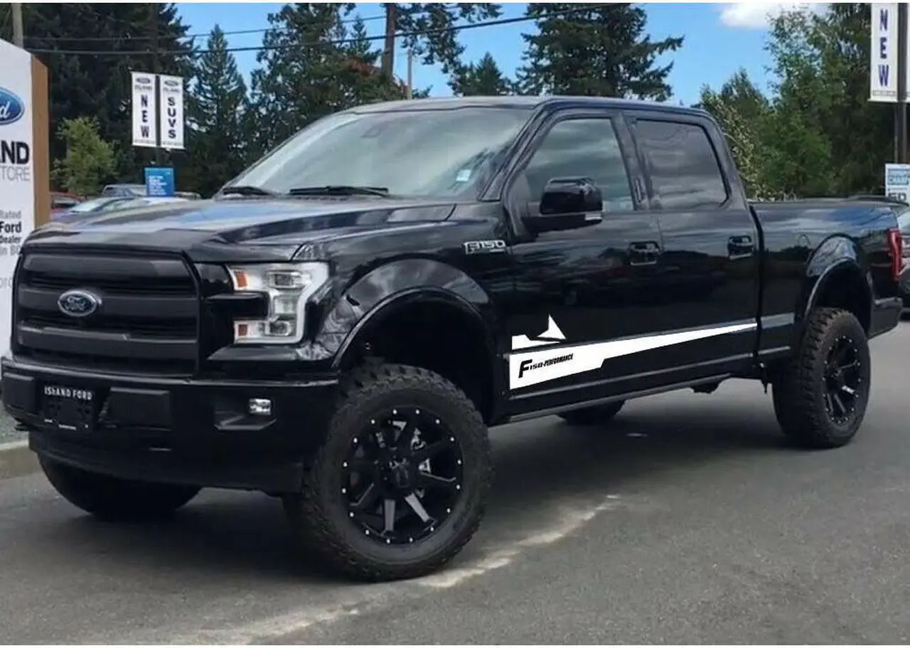 Alt view image 7 of 7 - 2X White Vinyl Decal Sticker Graphics Sport Car Body Side Door for F150 F-150