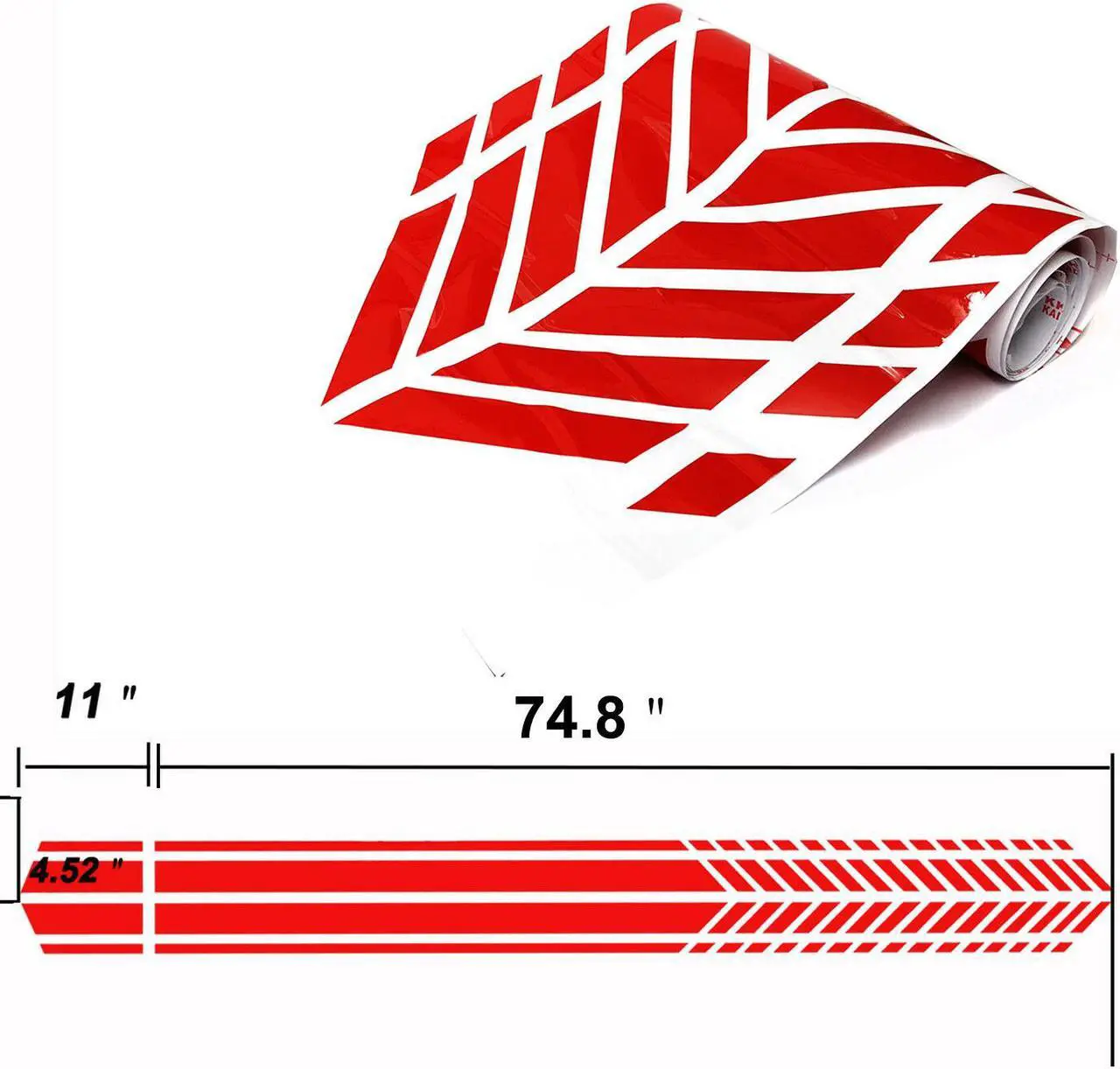 Alt view image 3 of 6 - Racing Side Rocker Stripes Decal Sticker for Dodge Challenger RT SRT 2008-2019