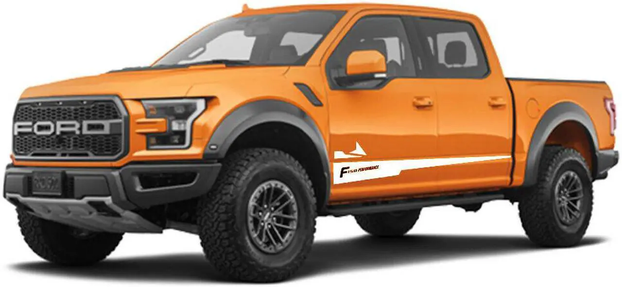Alt view image 3 of 7 - 2X White Vinyl Decal Sticker Graphics Sport Car Body Side Door for F150 F-150