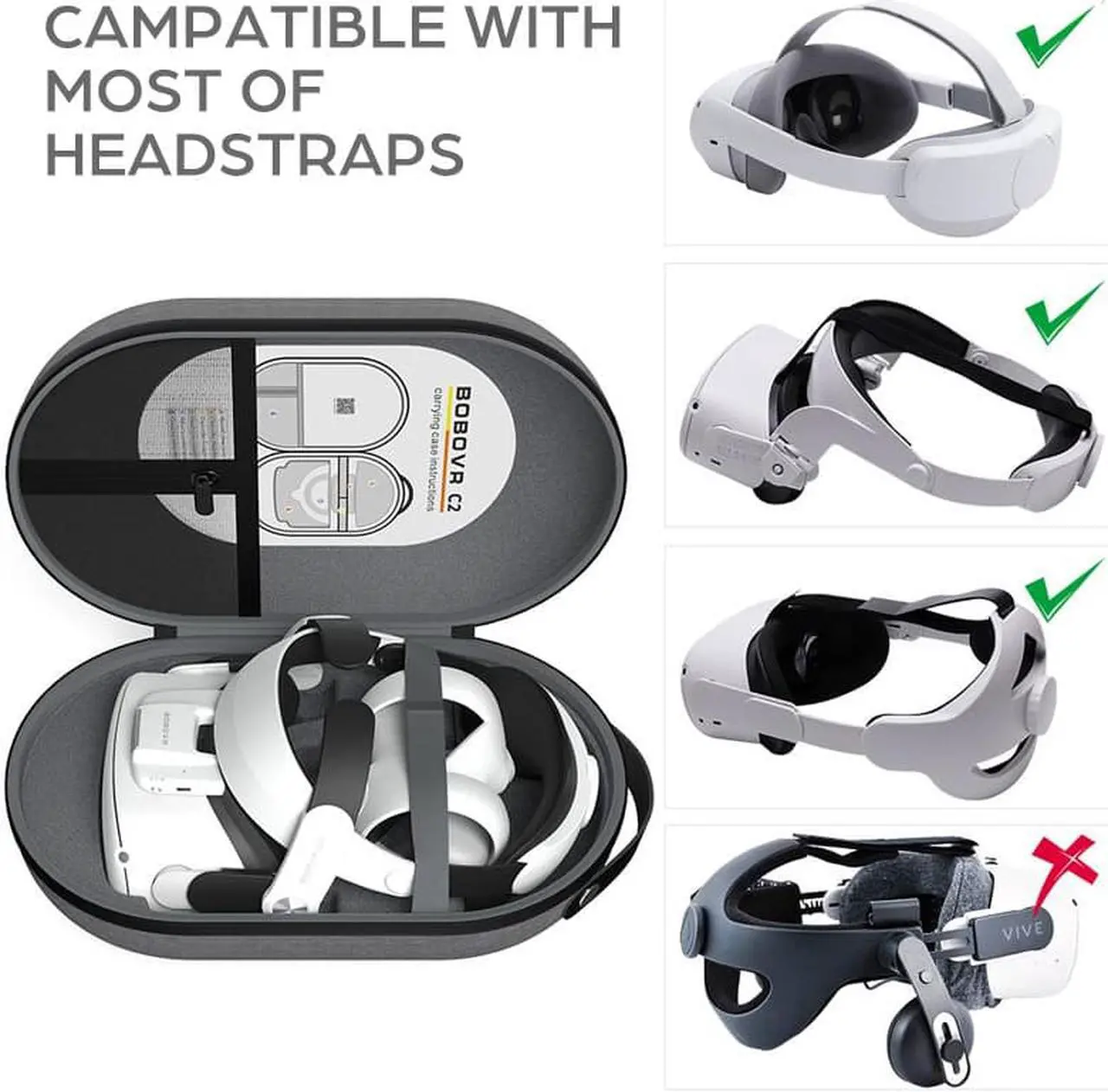 Alt view image 3 of 6 - BOBOVR C2 Carrying Case For Oculus Quest 2 Waterproof VR Accessories