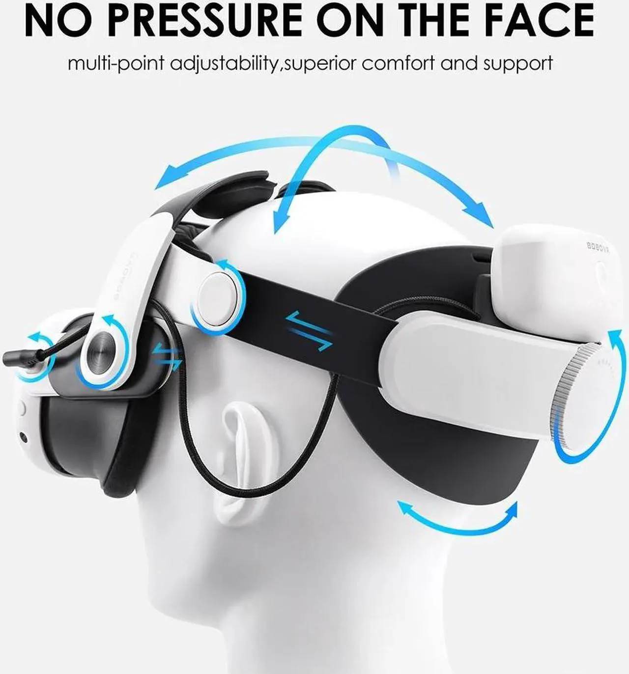 Alt view image 3 of 7 - BOBOVR M3 Pro Battery Head Strap Compatible with Oculus
Quest 3S / 3  Elite Halo Strap 5200mAh 2 Batteries and 1 charging
dock for Meta Quest 3S / 3  VR Accessories